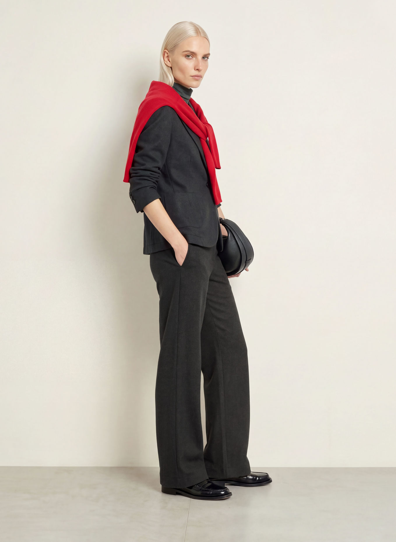 Marc O'Polo Flanellhose: DUNKELGRAU