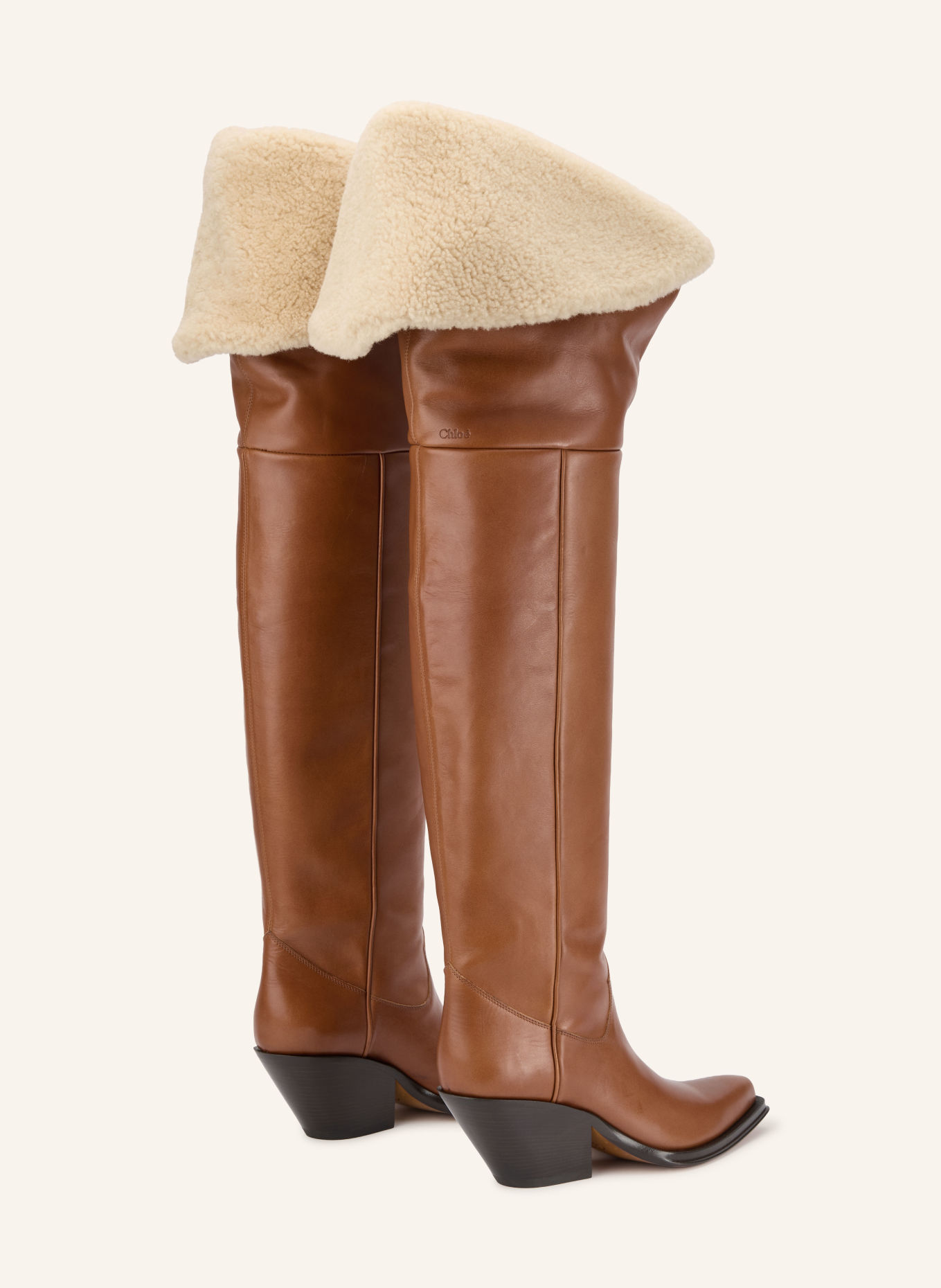 Chloé Kozaki za kolano: 27T GINGER BROWN