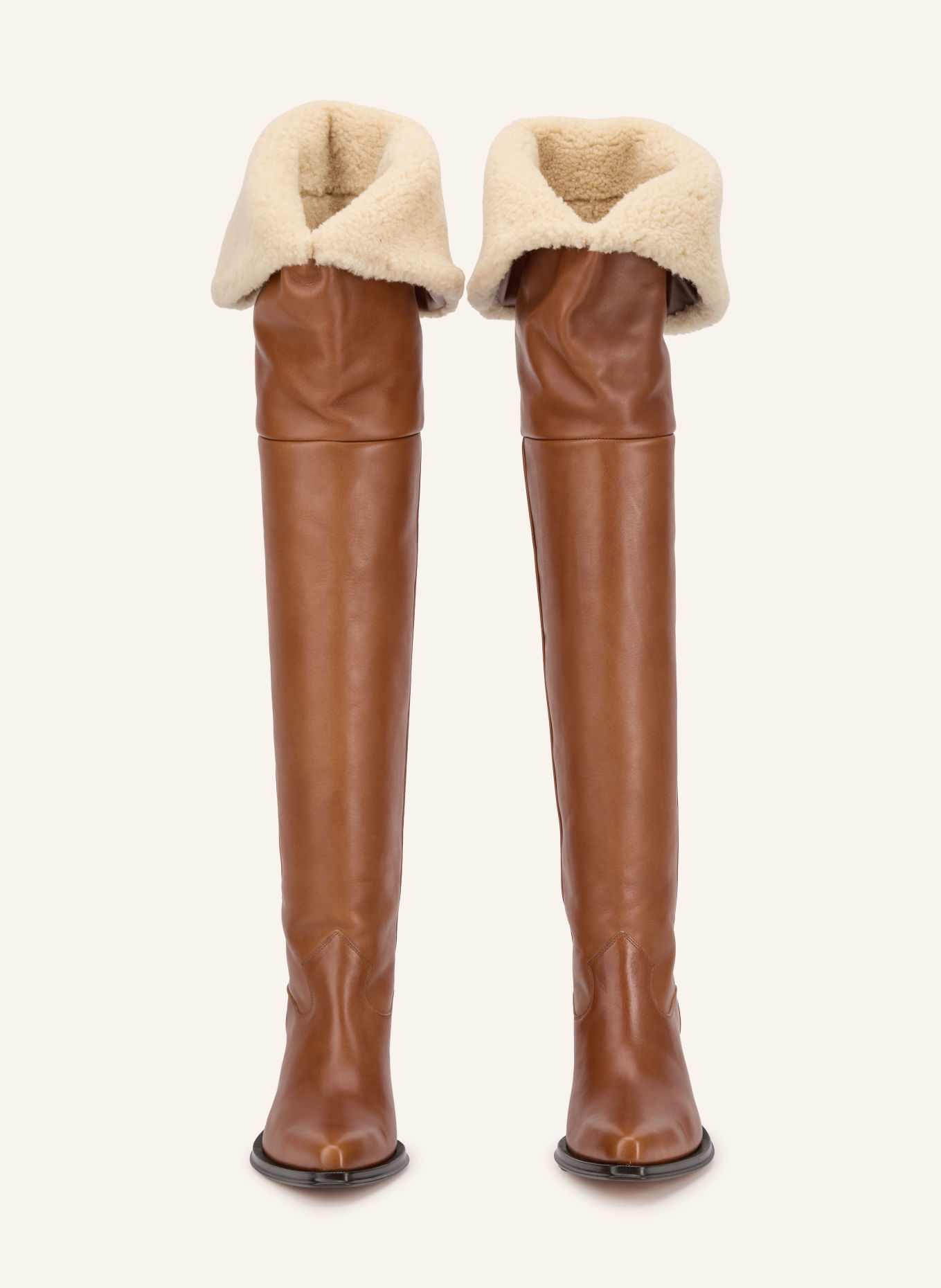 Chloé Kozaki za kolano: 27T GINGER BROWN