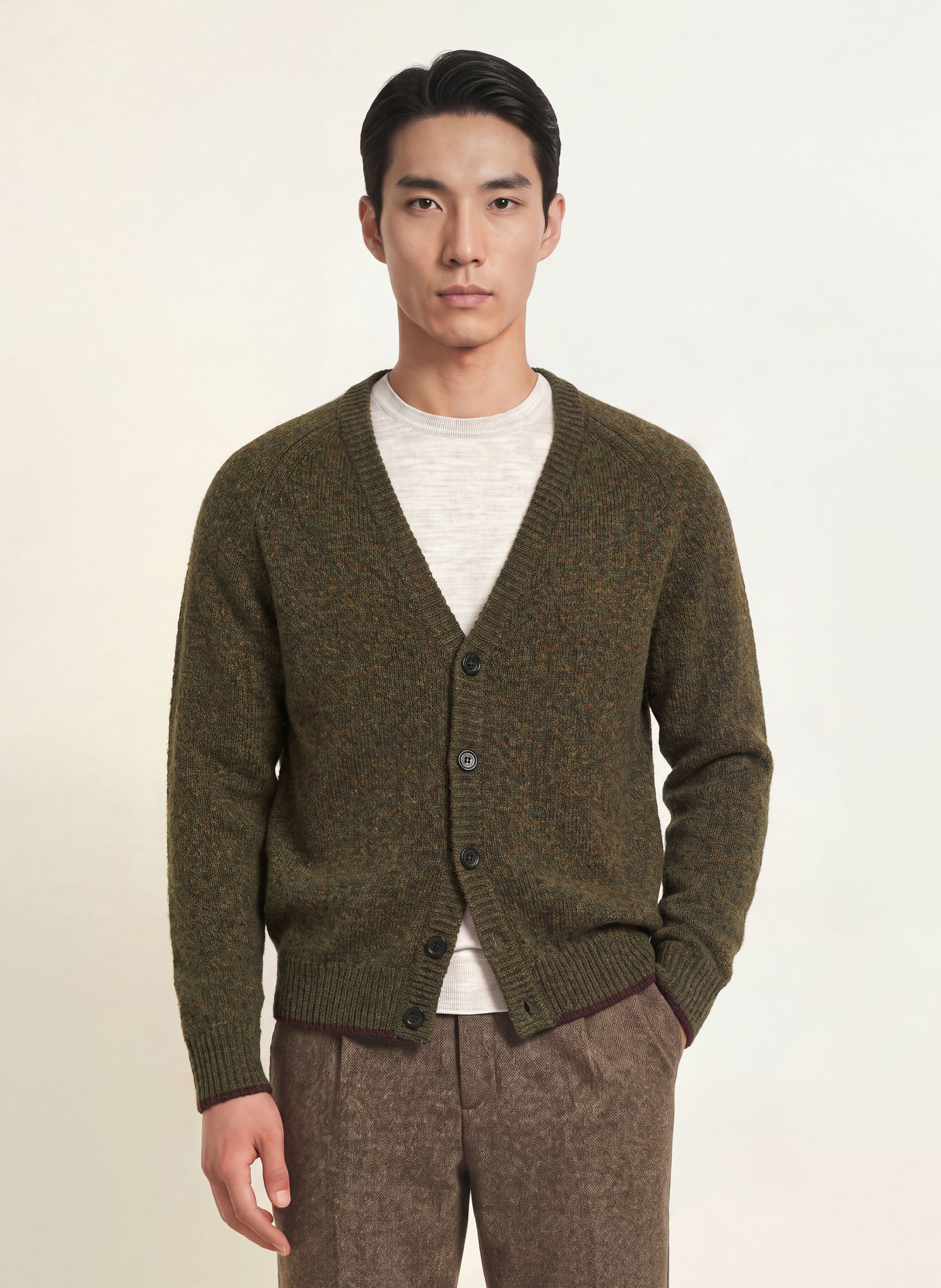 CRUNA Strickjacke BEXLEY: OLIV