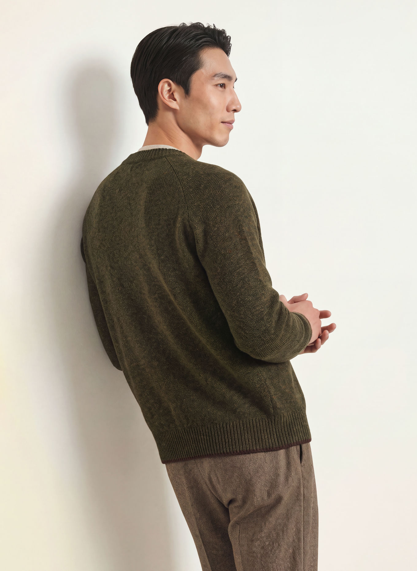 CRUNA Strickjacke BEXLEY: OLIV