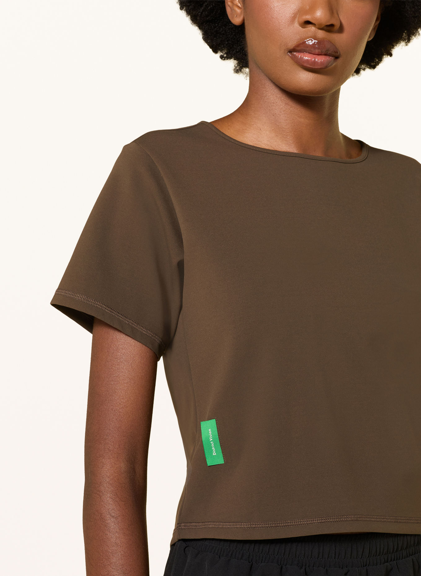 District Vision BOXY SOFT INTERLOCK Functional shirt: BROWN