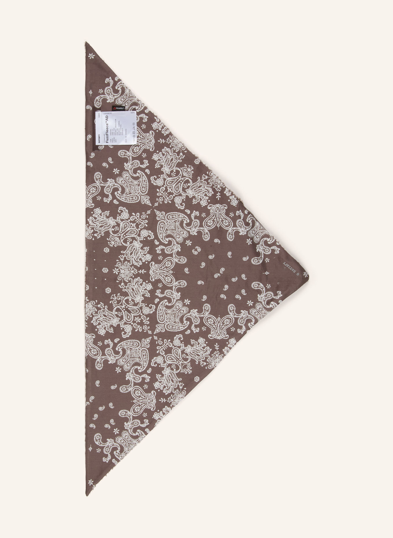 SATISFY Multifunktionstuch FUZZFLEECE AD TRIANGLE: BRAUN / WEISS
