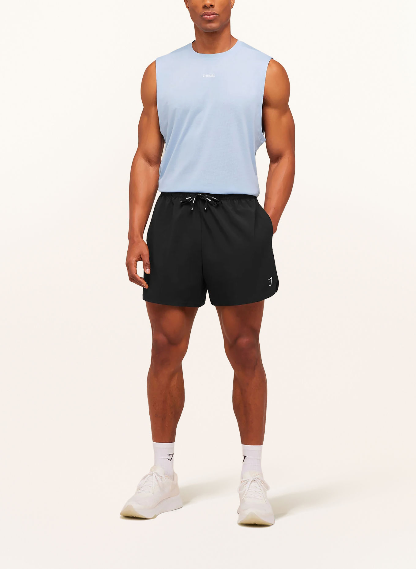 GYMSHARK Funktionstop TRAIN CUT OFF: HELLBLAU
