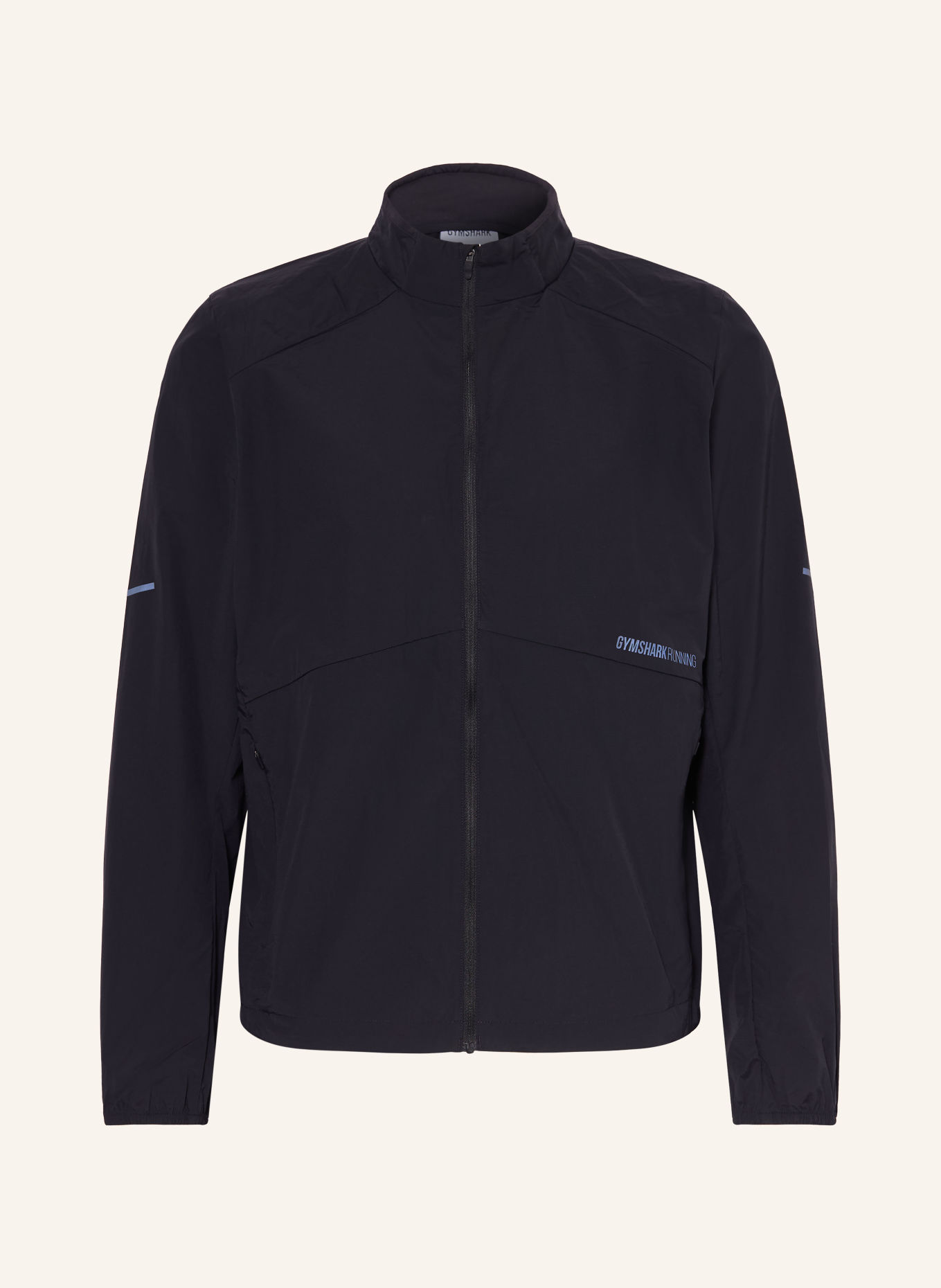 GYMSHARK Veste de course RUNNING COUPE-VENT: NOIR