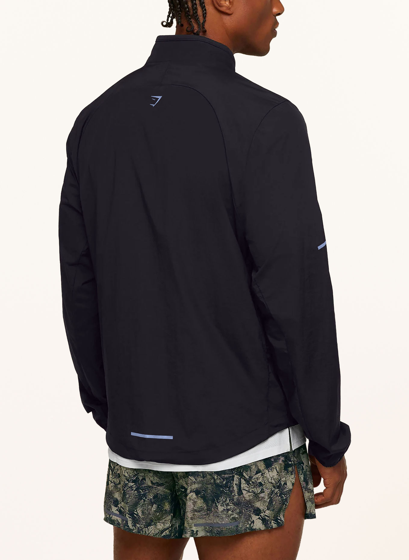 GYMSHARK Veste de course RUNNING COUPE-VENT: NOIR