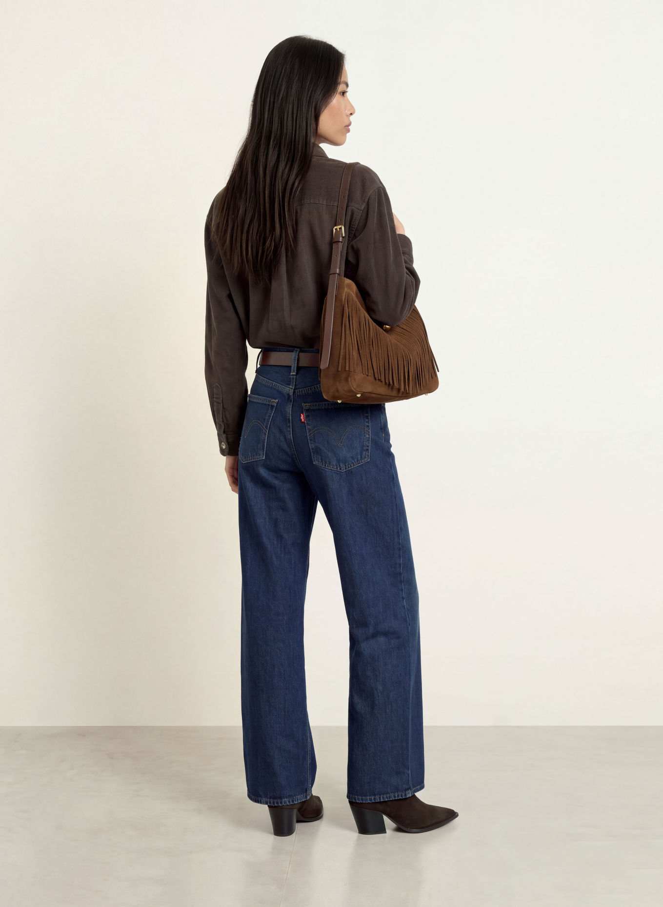 Levi's® Wide Leg Jeans MIDDY: 01 Dark Indigo - Worn In