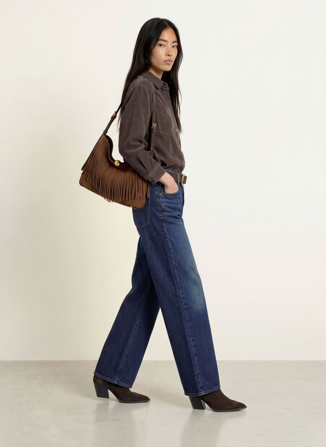 Levi's® Wide Leg Jeans MIDDY: 01 Dark Indigo - Worn In