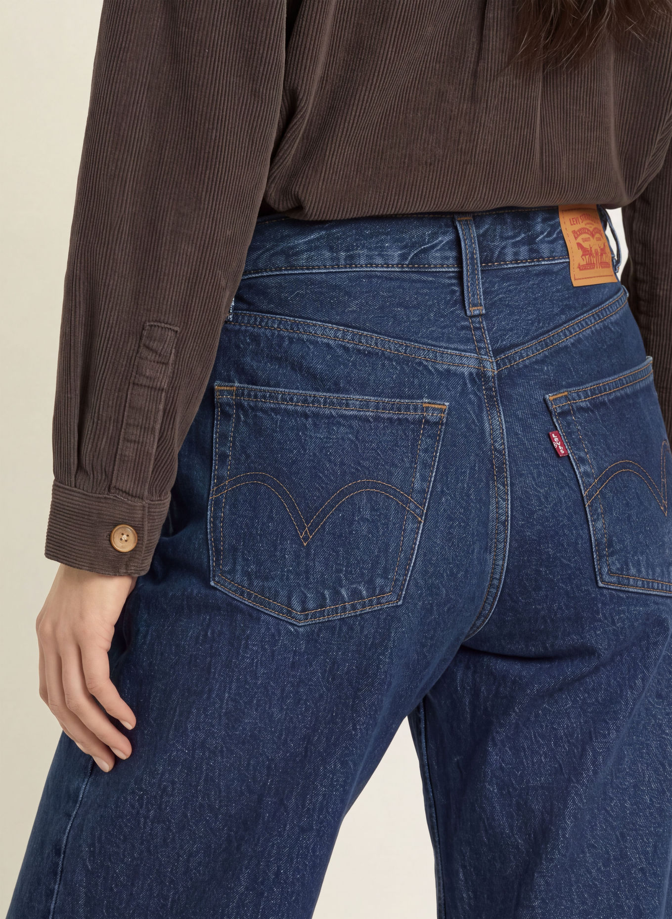Levi's® Wide Leg Jeans MIDDY: 01 Dark Indigo - Worn In