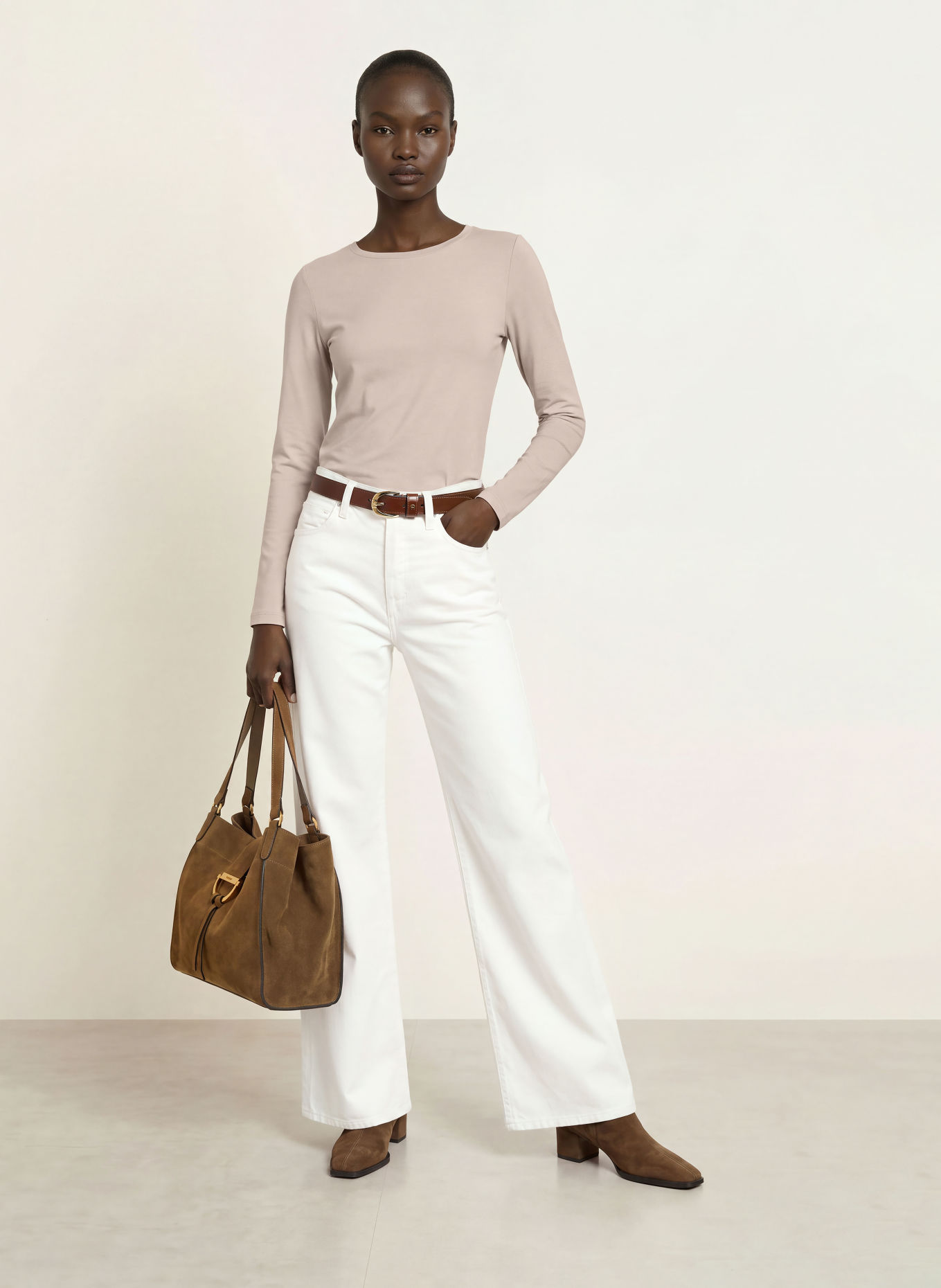 Stefan Brandt FANNY Long-sleeve shirt: BEIGE