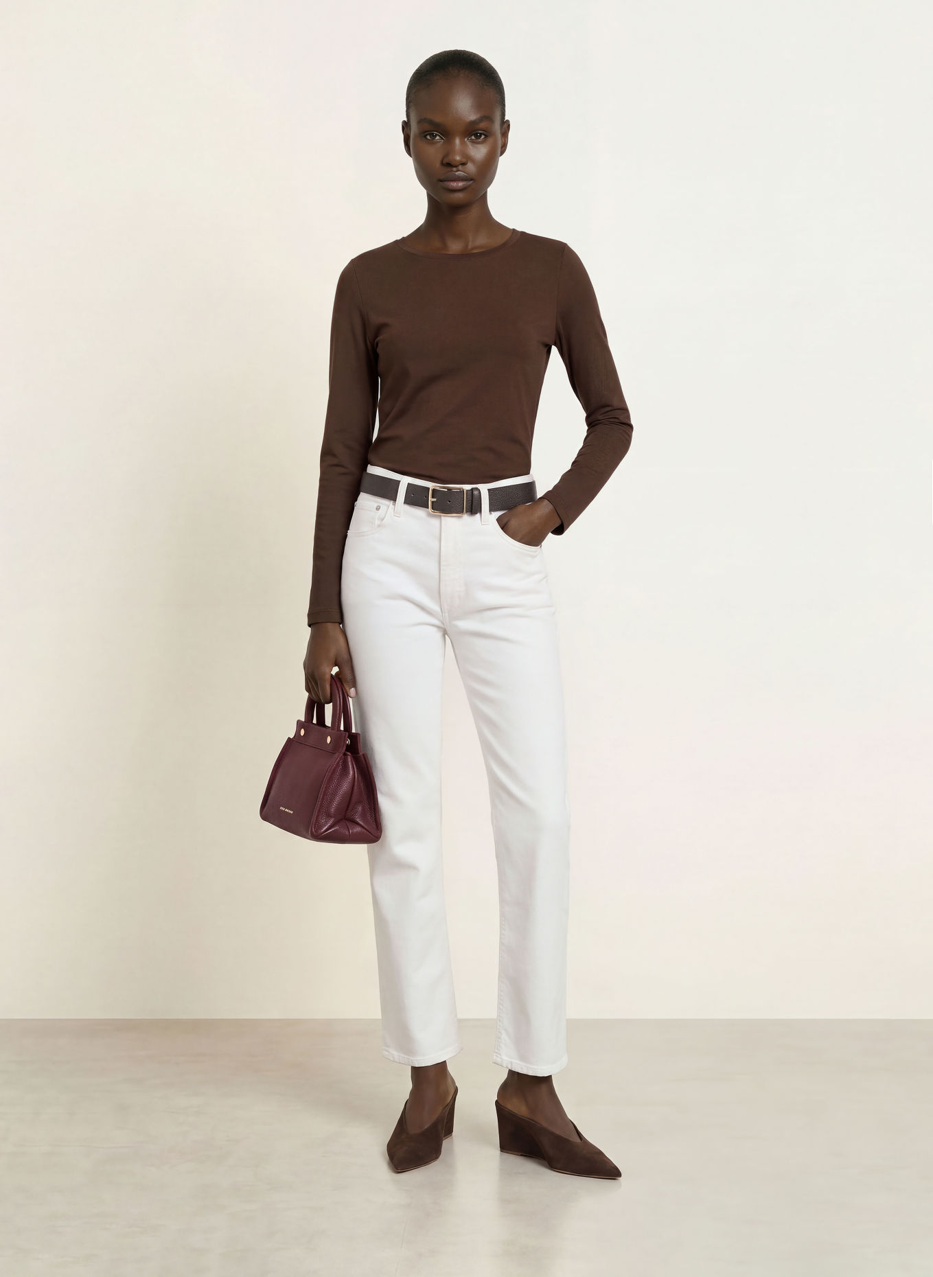 Stefan Brandt Longsleeve FANNY: MARRON FONCÉ