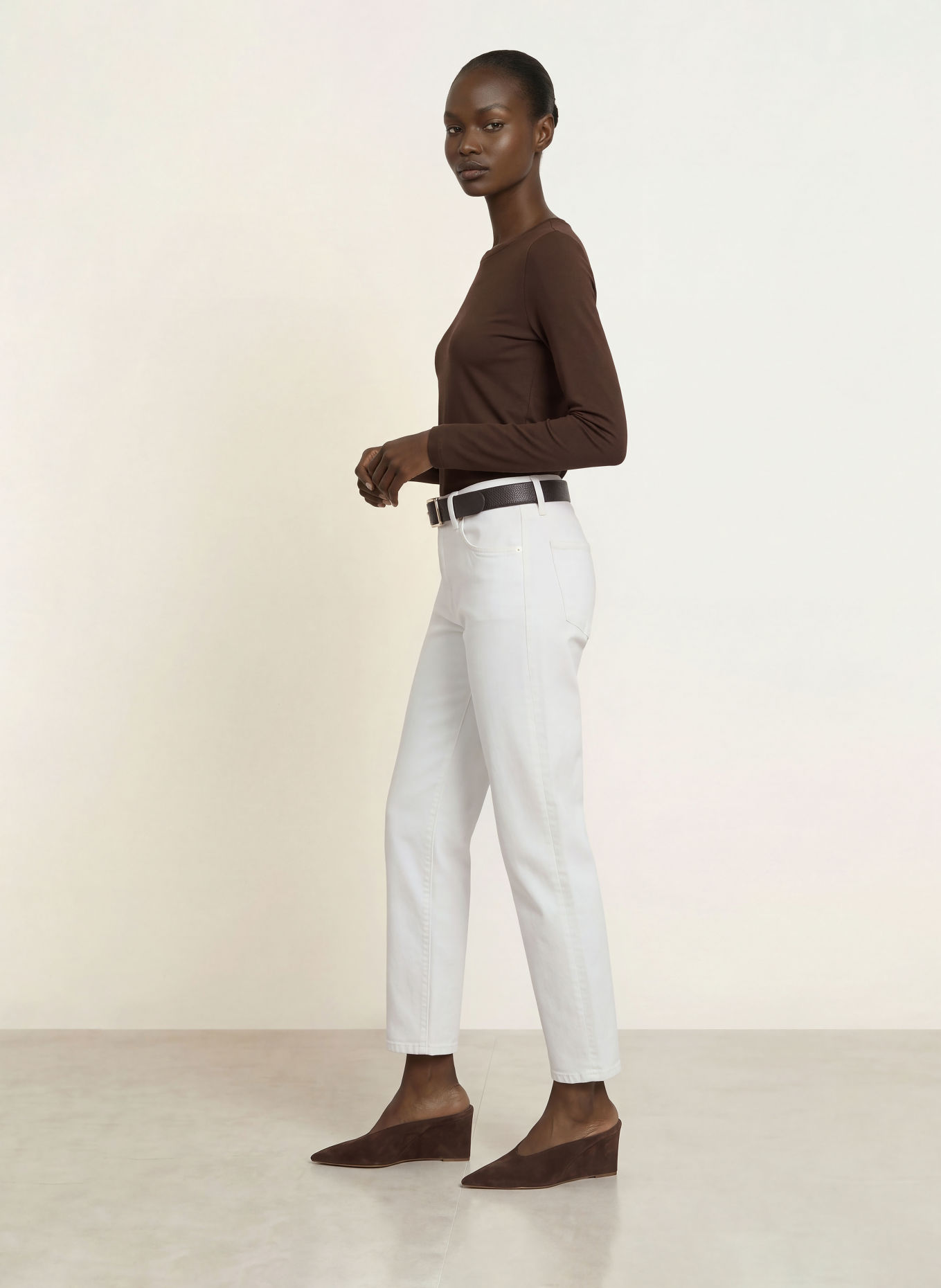 Stefan Brandt Longsleeve FANNY: MARRON FONCÉ