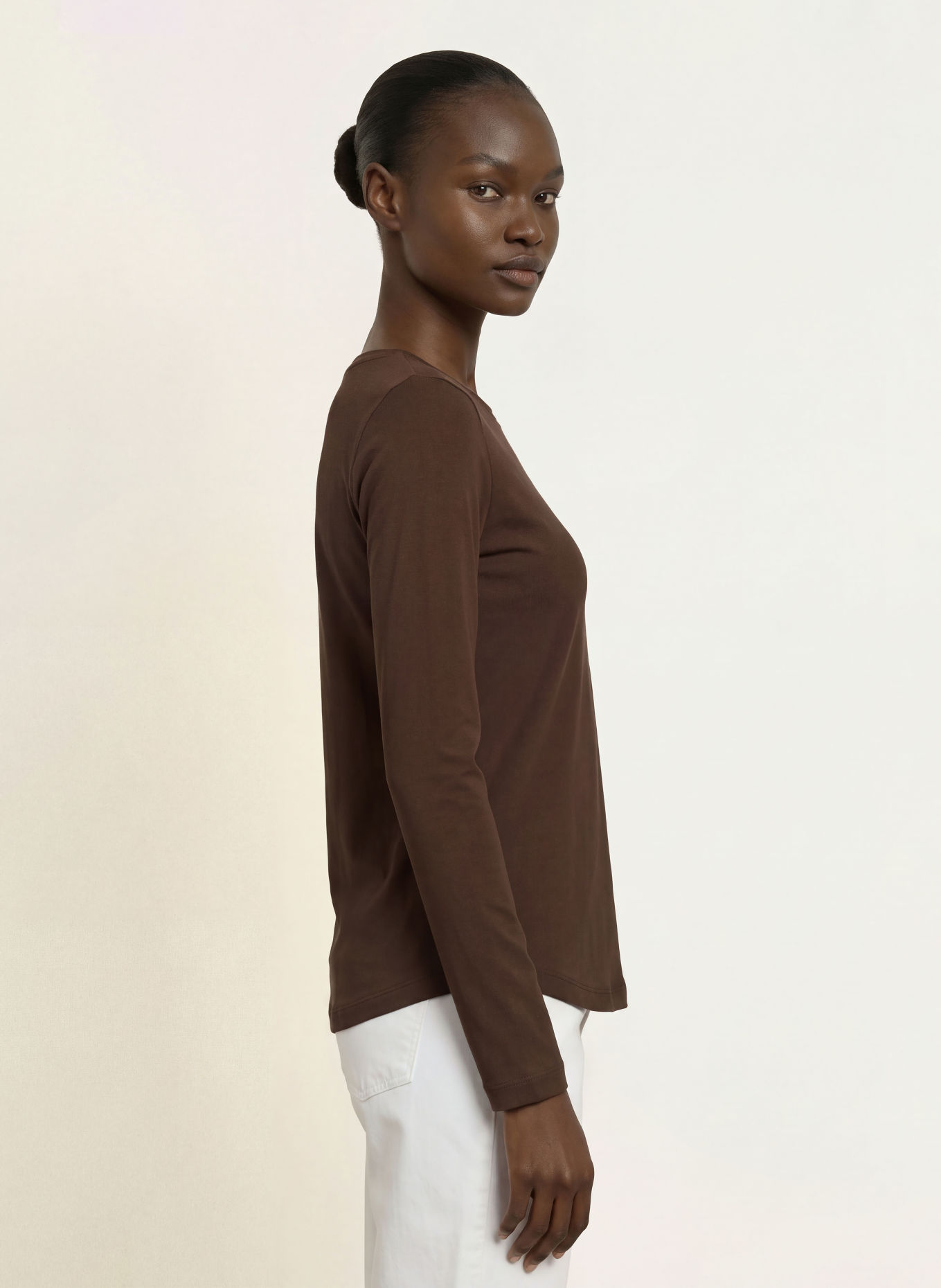Stefan Brandt Longsleeve FANNY: MARRON FONCÉ