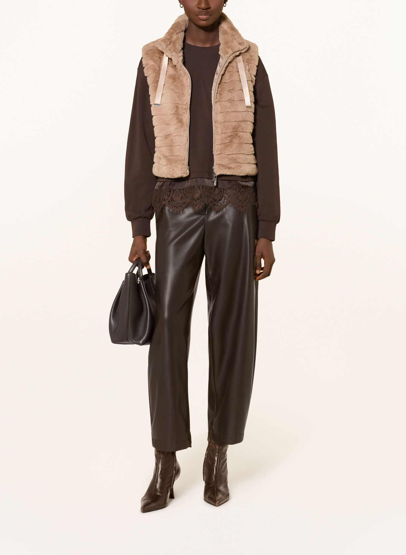 monari Kunstfell-Weste: BEIGE