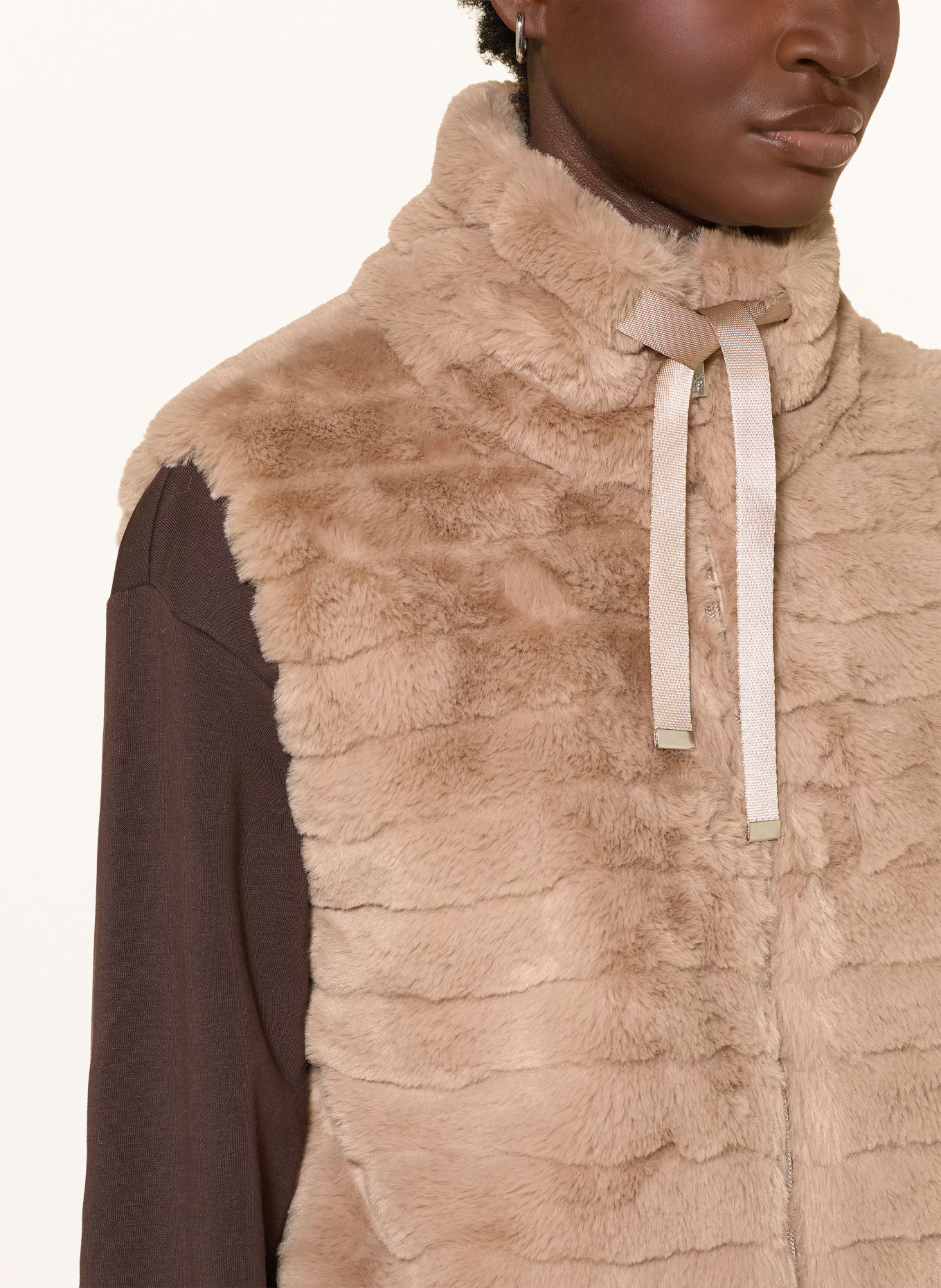 monari Kunstfell-Weste: BEIGE