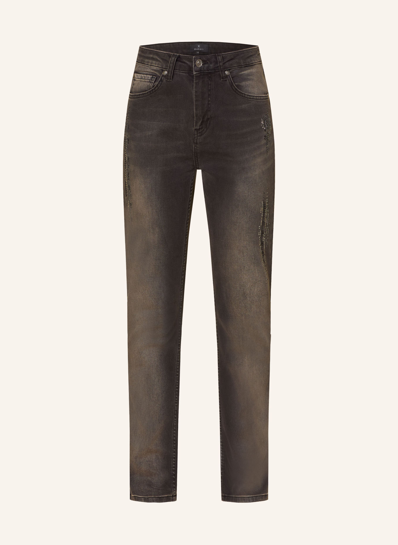 monari Straight jeans with rhinestones: 999 SCHWARZ