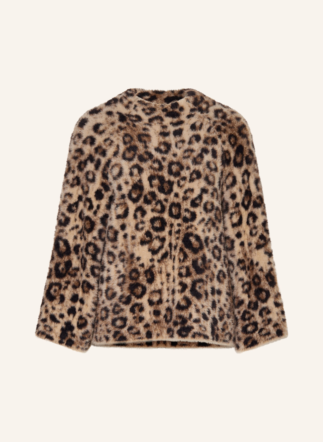monari Faux Fur Shirt: BEIGE / BROWN / BLACK
