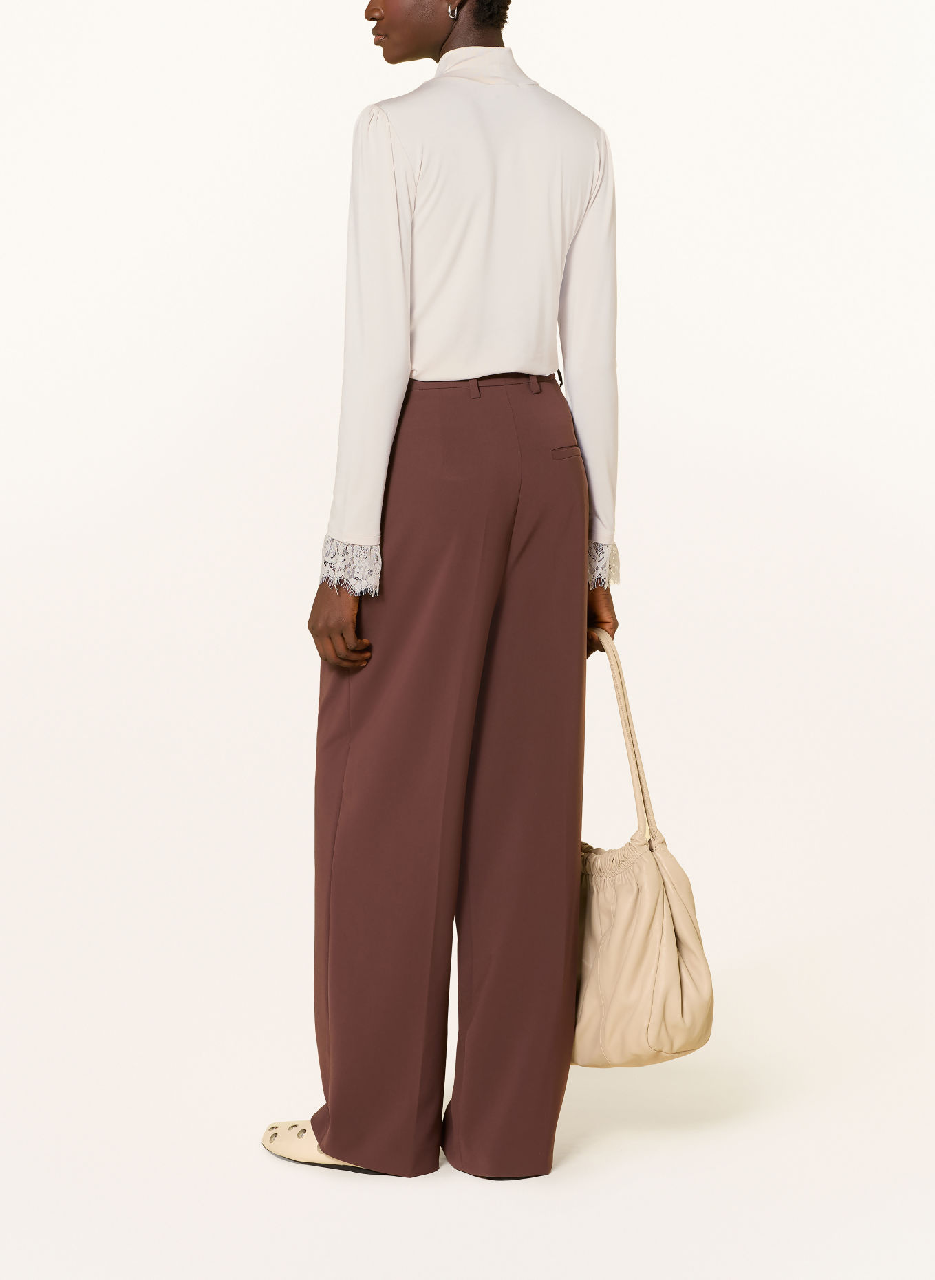 monari Long-sleeve shirt with lace: ECRU