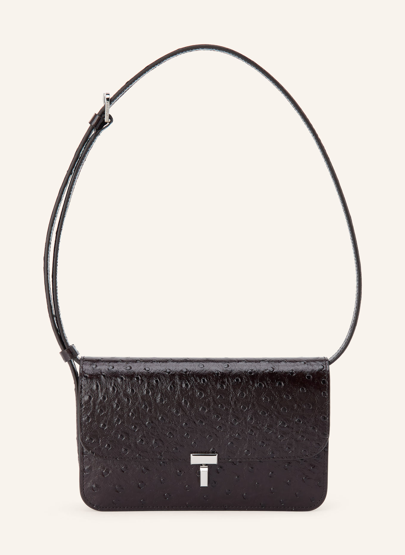 TOTEME Crossbody bag: DARK RED / SILVER