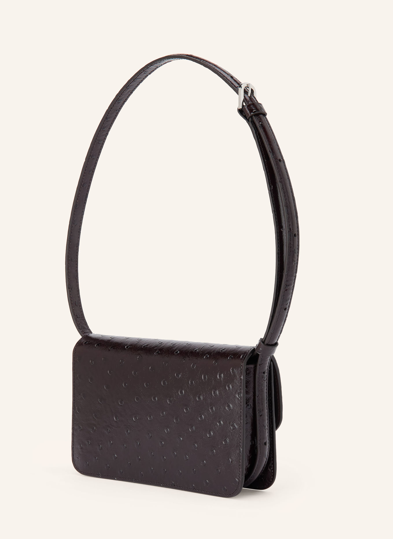 TOTEME Crossbody bag: DARK RED / SILVER