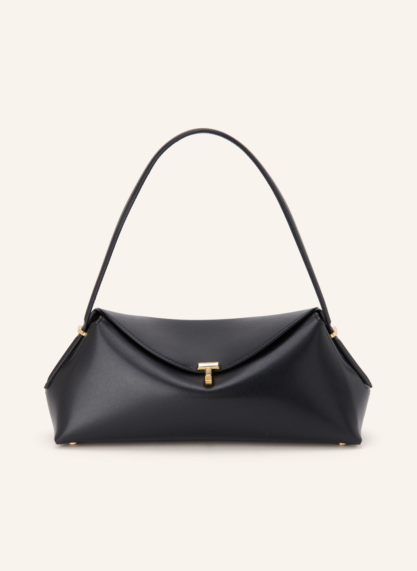 TOTEME Shoulder bag: BLACK / GOLD