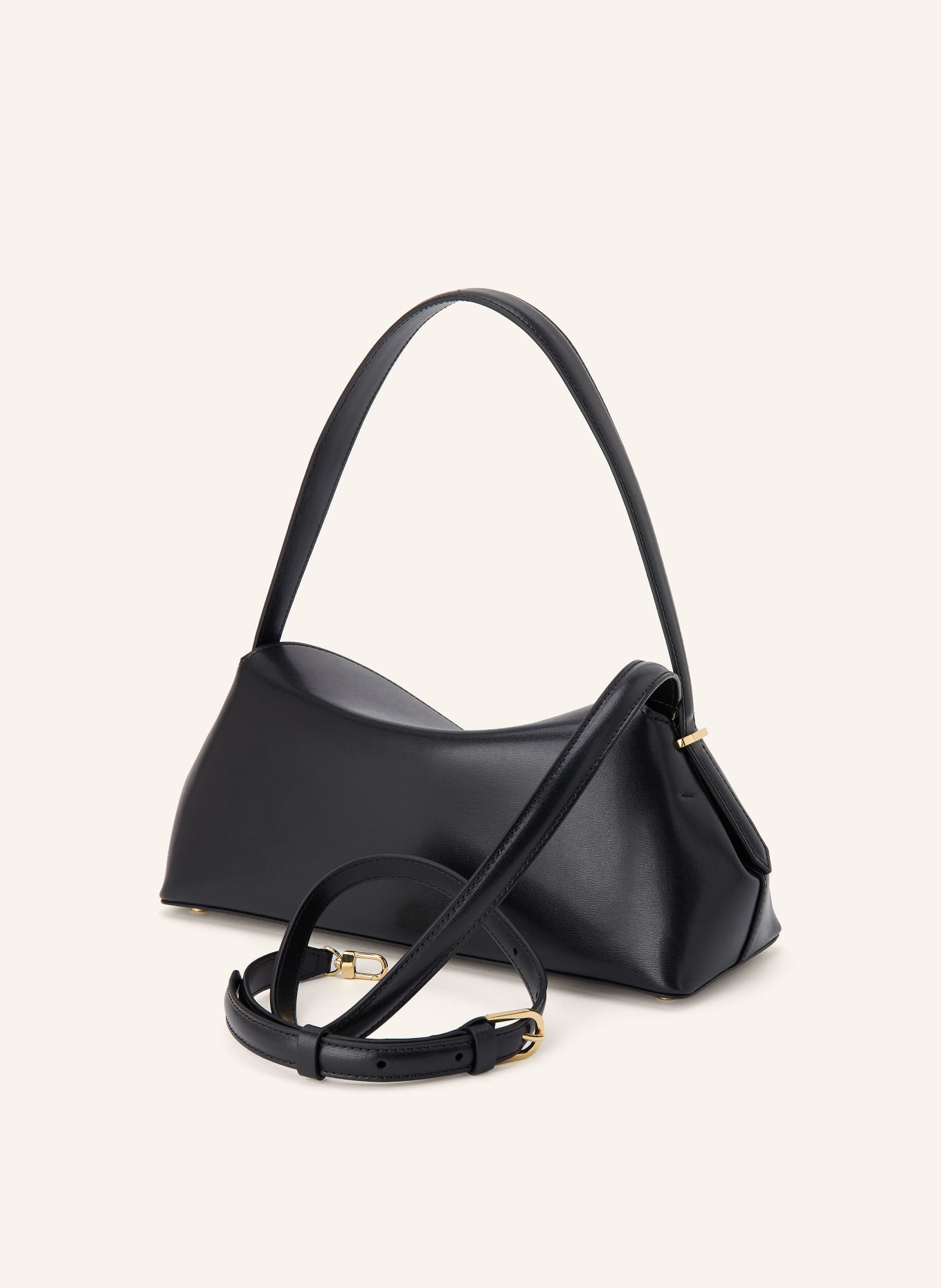 TOTEME Shoulder bag: BLACK / GOLD
