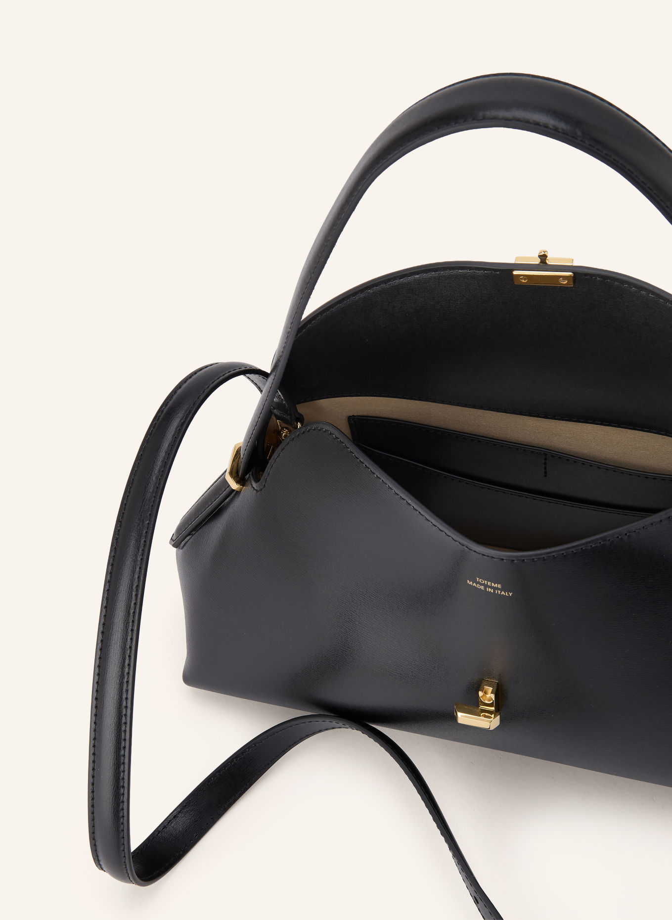 TOTEME Shoulder bag: BLACK / GOLD