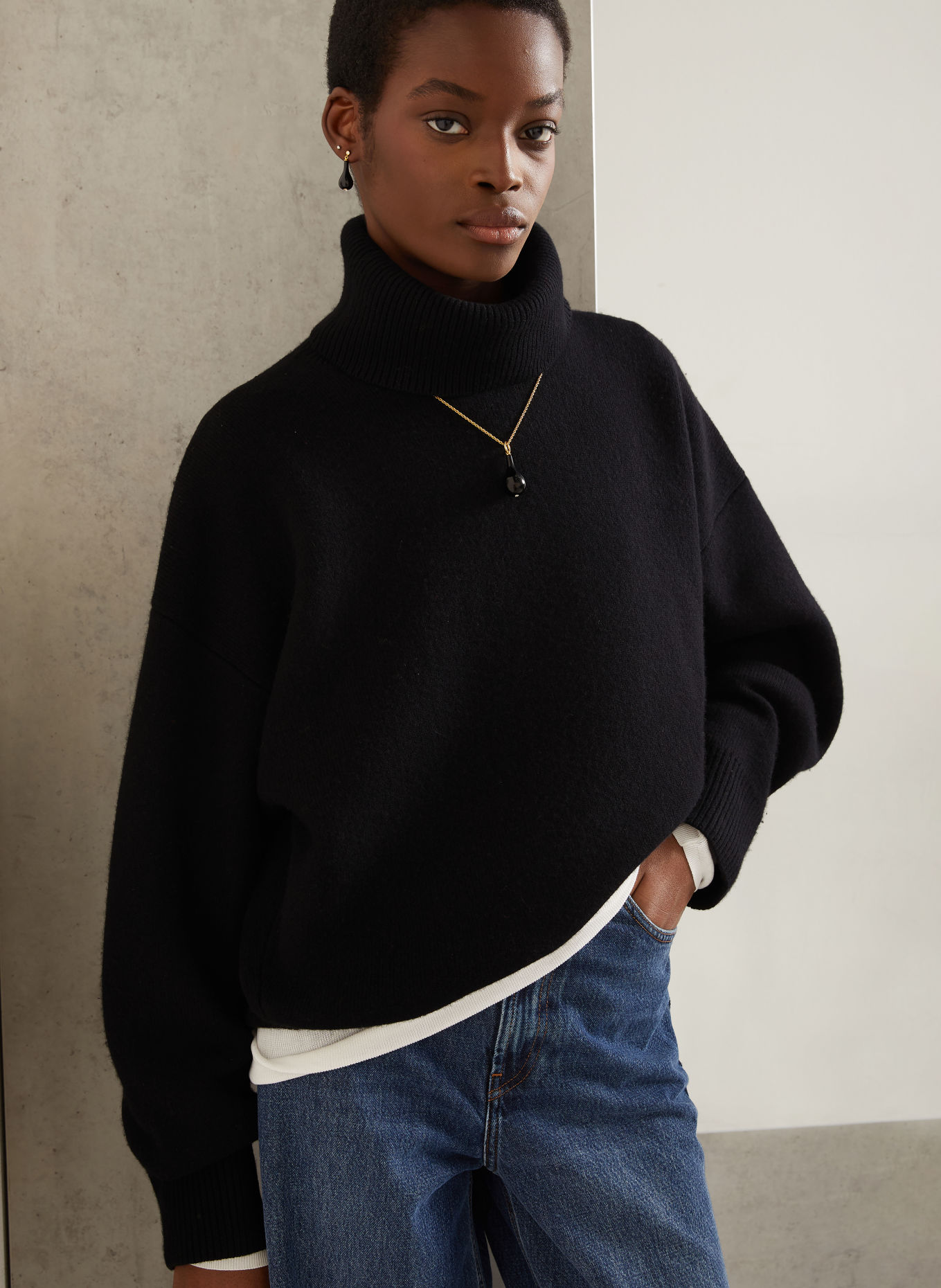 TOTEME Pull à col roulé: NOIR