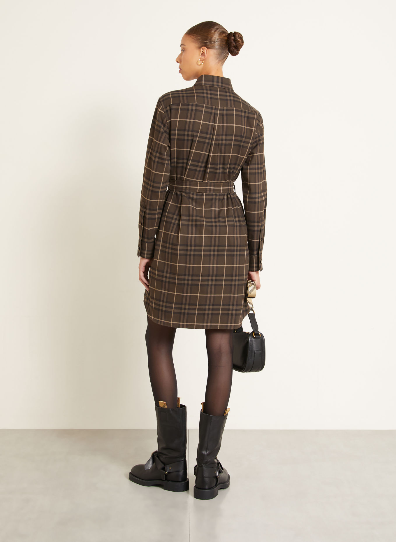 BURBERRY Rochie tip cămașă: MARO ÎNCHIS / MARO DESCHIS