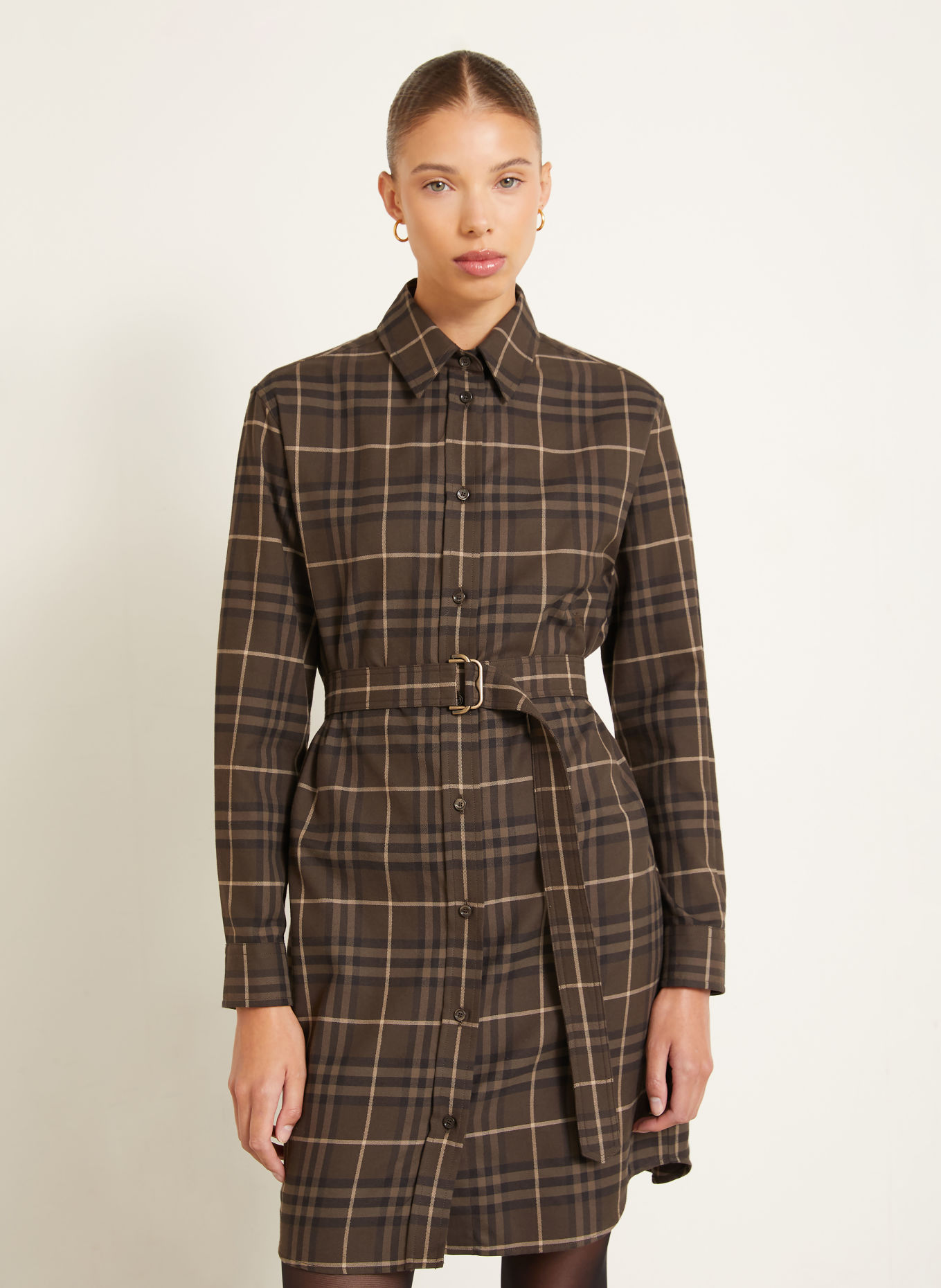 BURBERRY Rochie tip cămașă: MARO ÎNCHIS / MARO DESCHIS