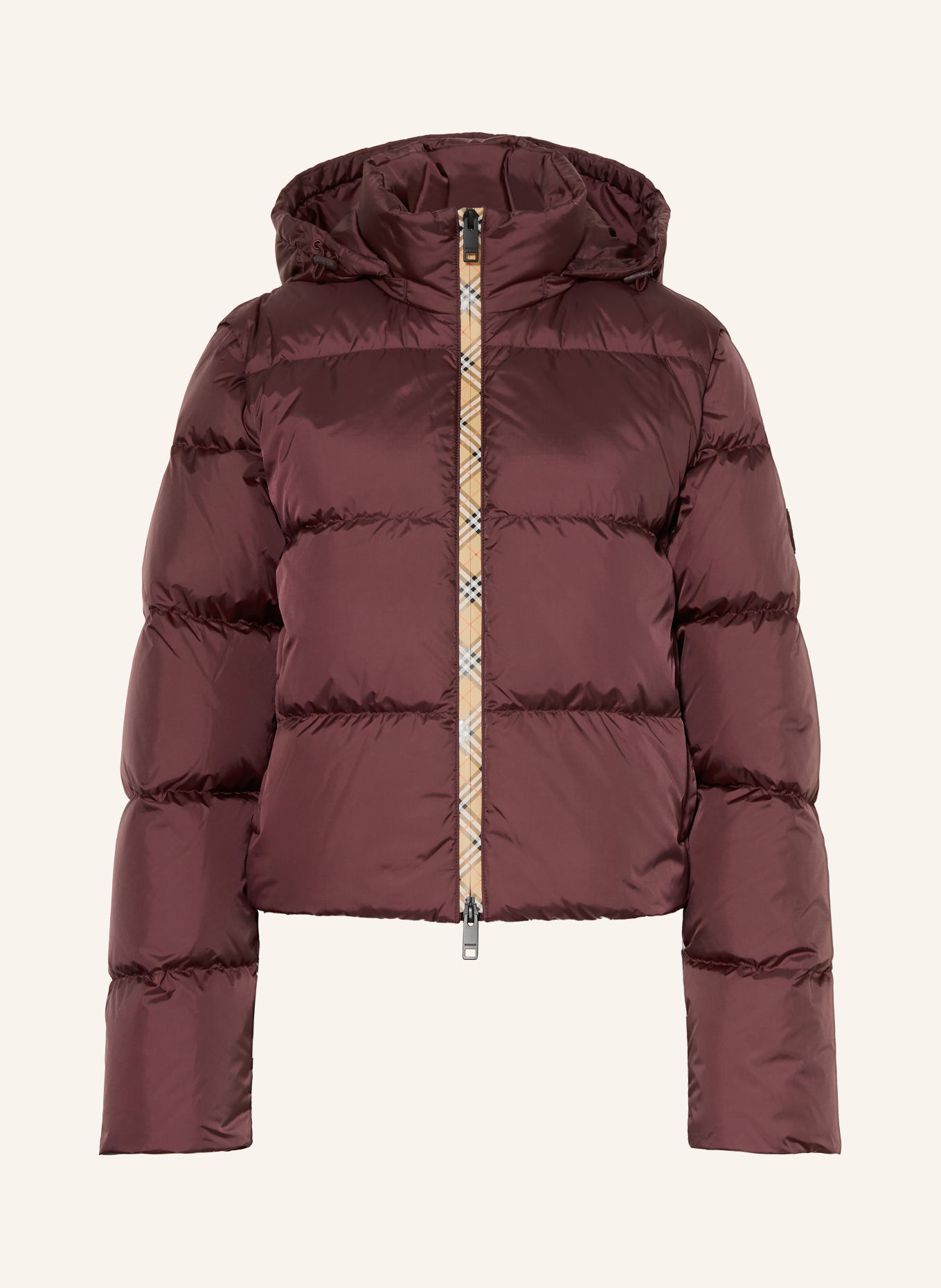 BURBERRY Daunenjacke mit abnehmbarer Kapuze: DUNKELLILA