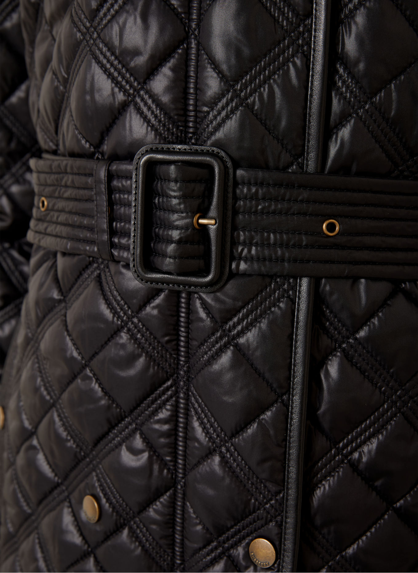 BURBERRY Gewatteerde jas met afneembare Kraag: ZWART
