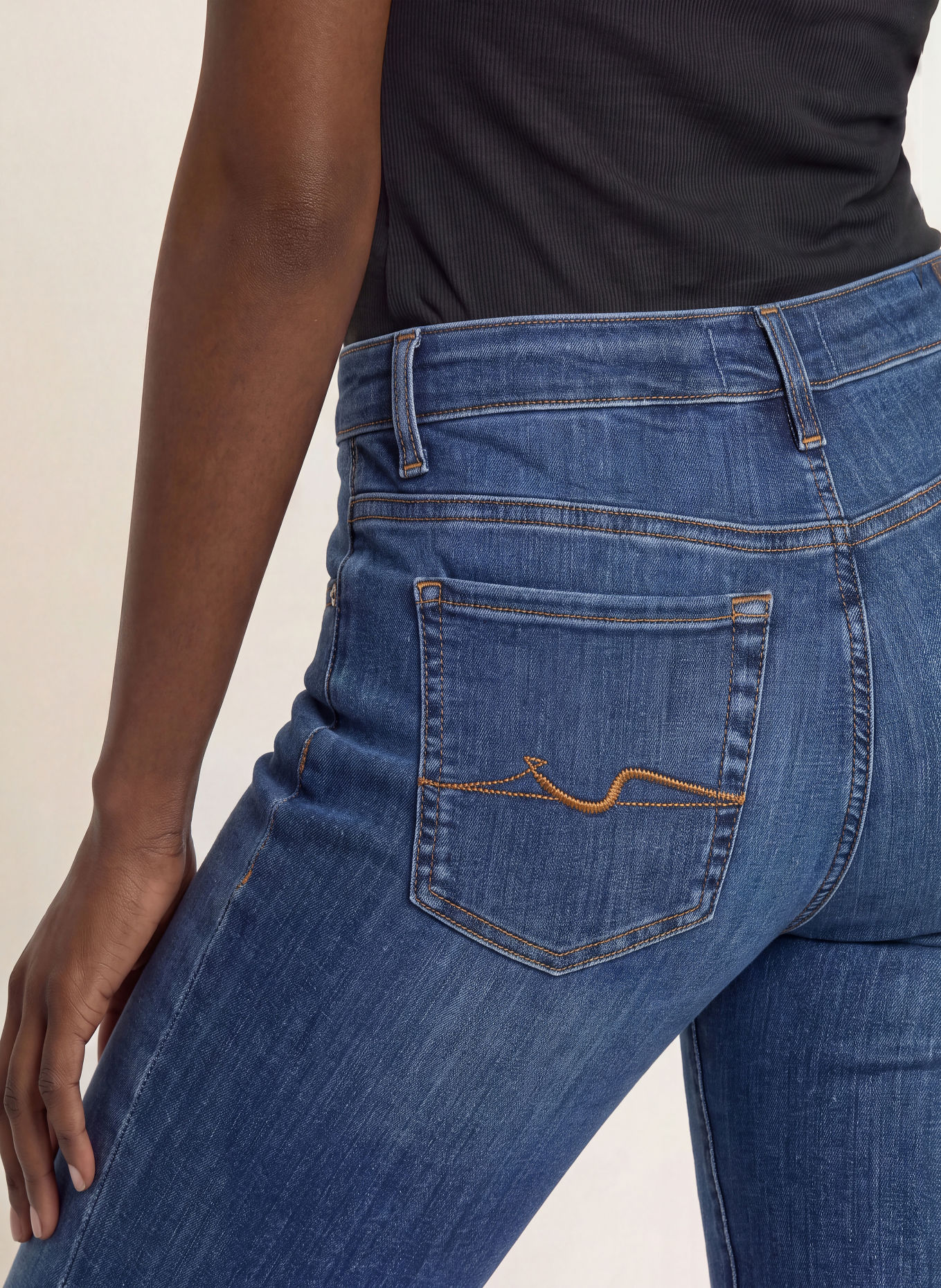 7 for all mankind Rovné džíny THE SLIM HALO: 1G7 Mid Blue