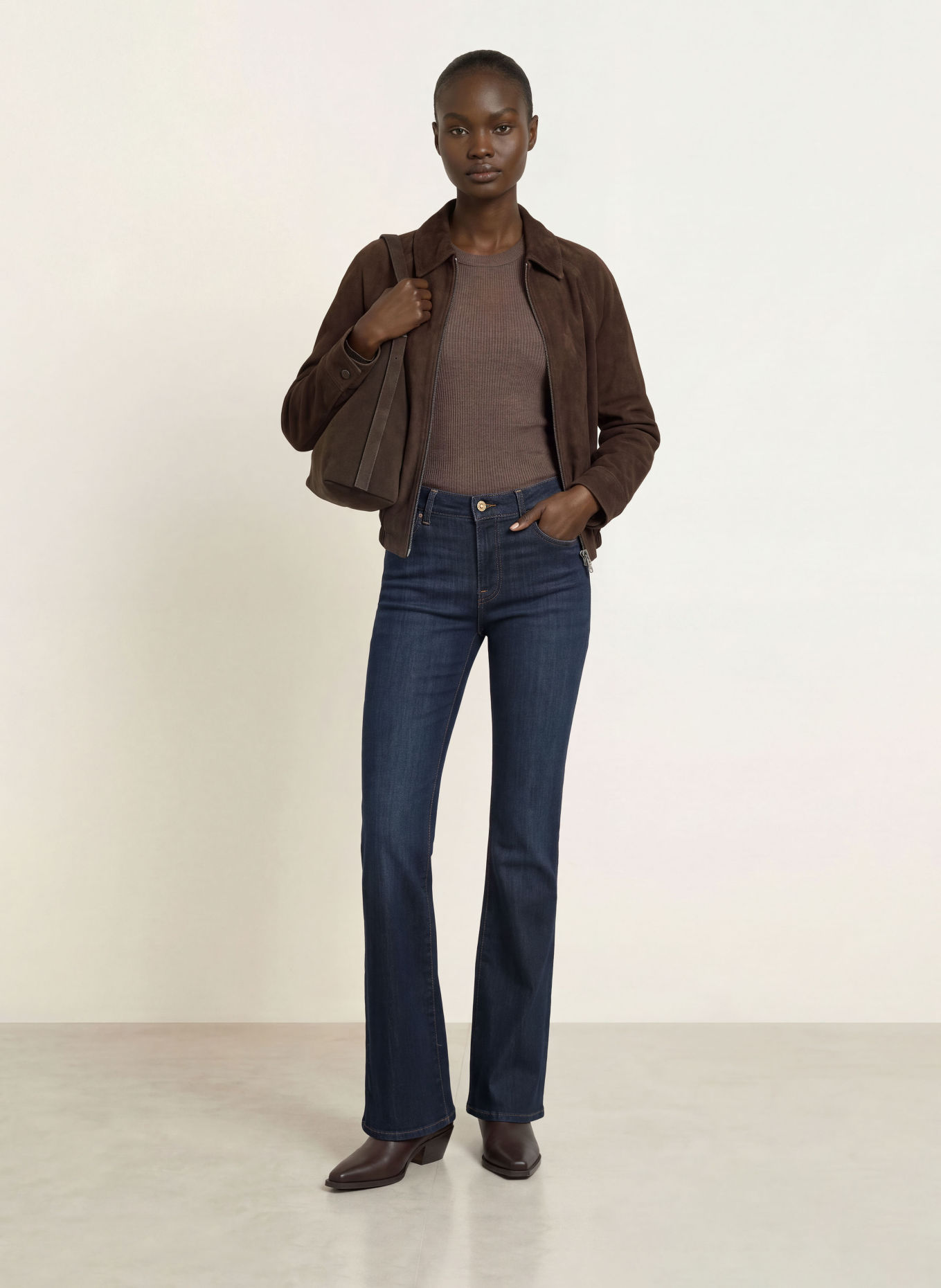 7 for all mankind Bootcut Jeans THE LEGGY BOOTCUT: 1G6 Dark Blue