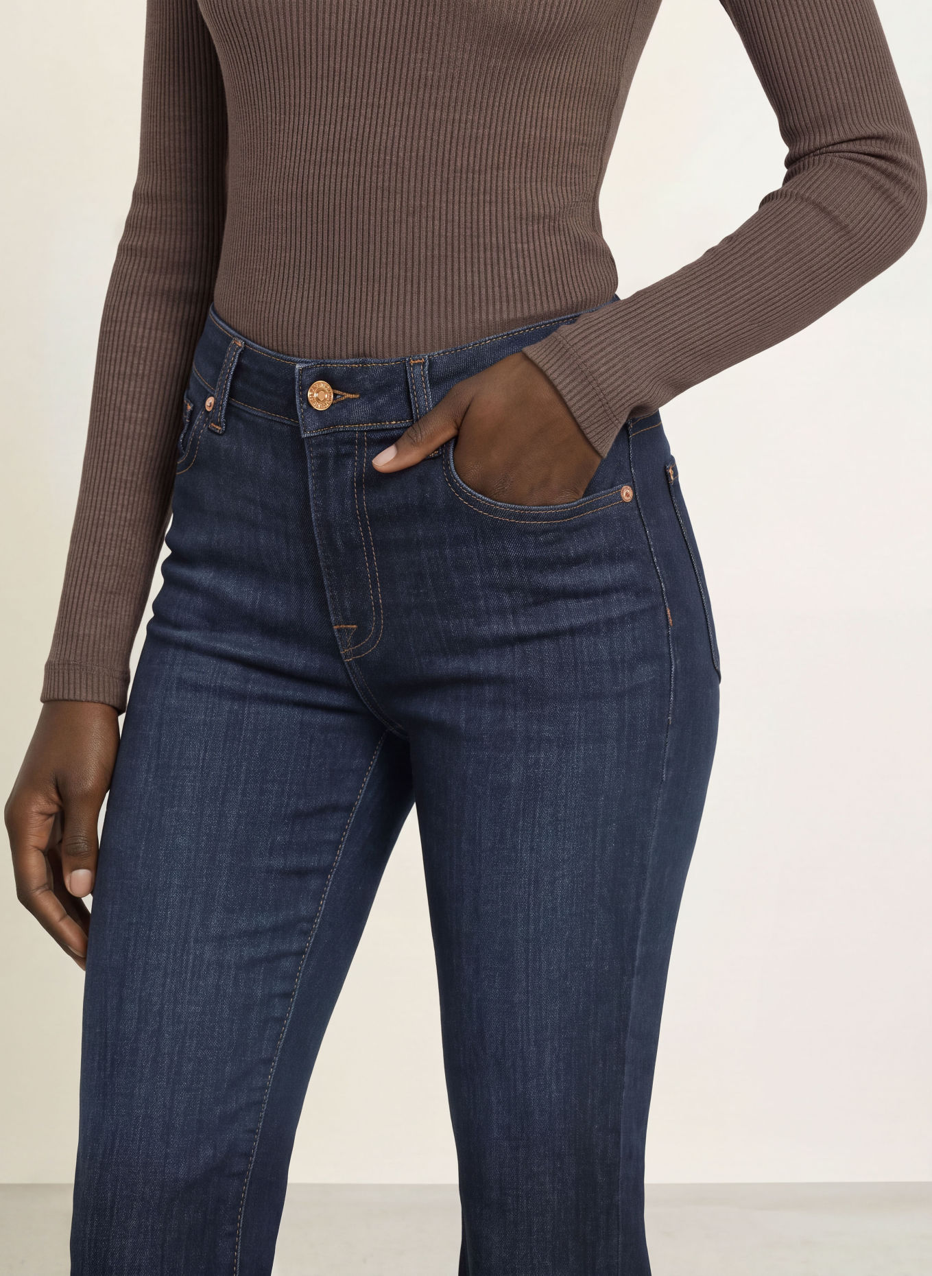 7 for all mankind Bootcut Jeans THE LEGGY BOOTCUT: 1G6 Dark Blue