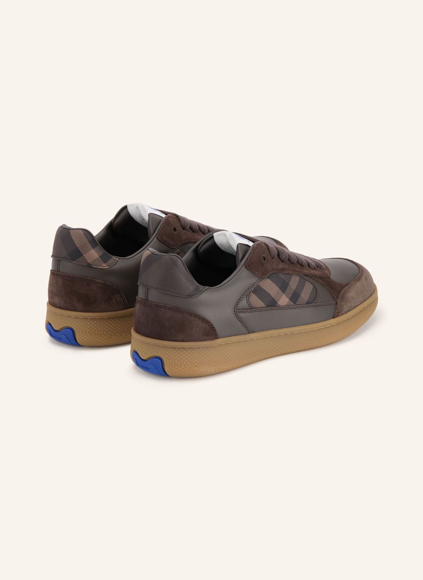 BURBERRY TERRACE Sneakers: DARK BROWN / BROWN