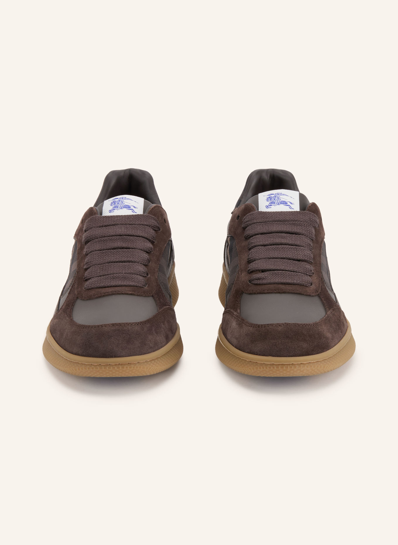 BURBERRY TERRACE Sneakers: DARK BROWN / BROWN