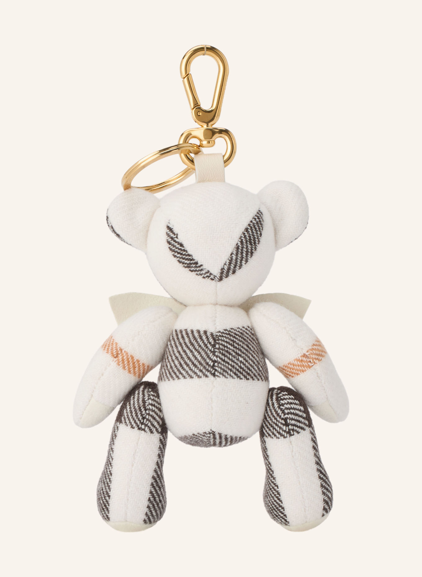 BURBERRY Taschenanhänger THOMAS: CREME / SCHWARZ