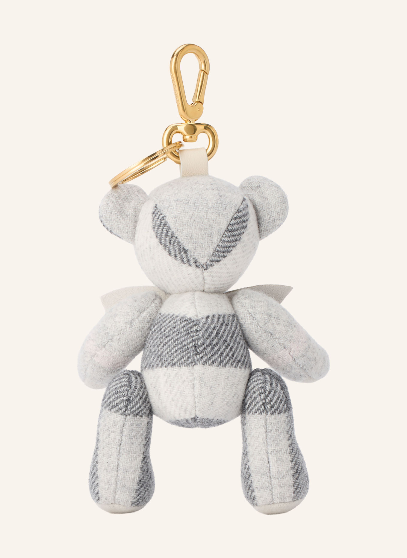 BURBERRY Taschenanhänger THOMAS: HELLGRAU / GRAU