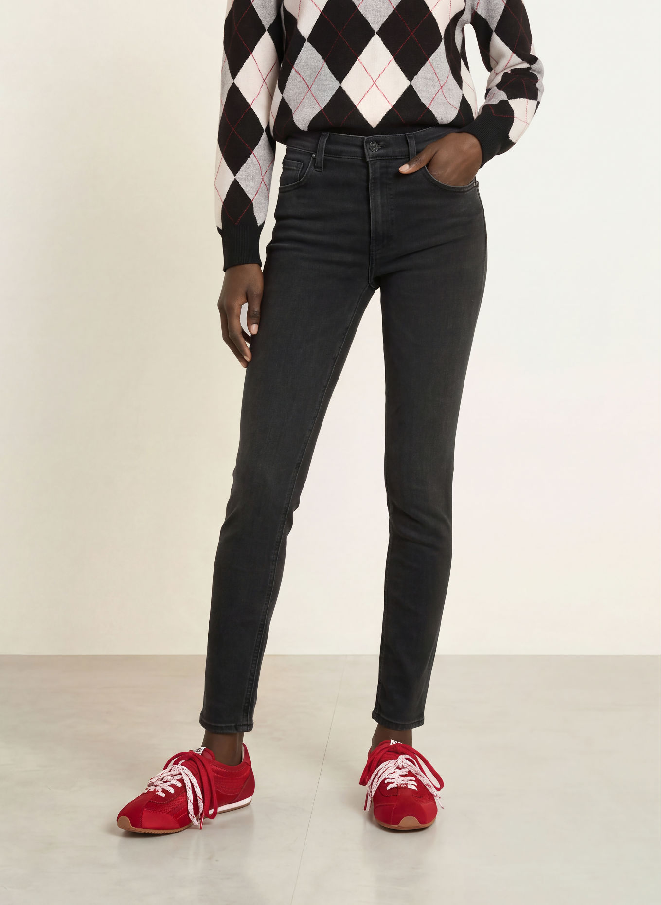 CITIZENS of HUMANITY Skinny Jeans SLOLANE: REFLE REFLECTION (WASHED BLACK)