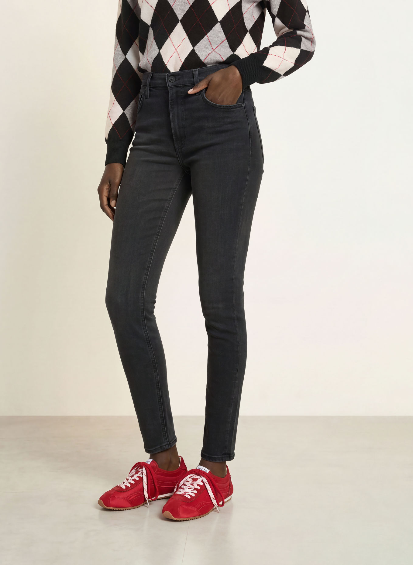 CITIZENS of HUMANITY Skinny Jeans SLOLANE: REFLE REFLECTION (WASHED BLACK)