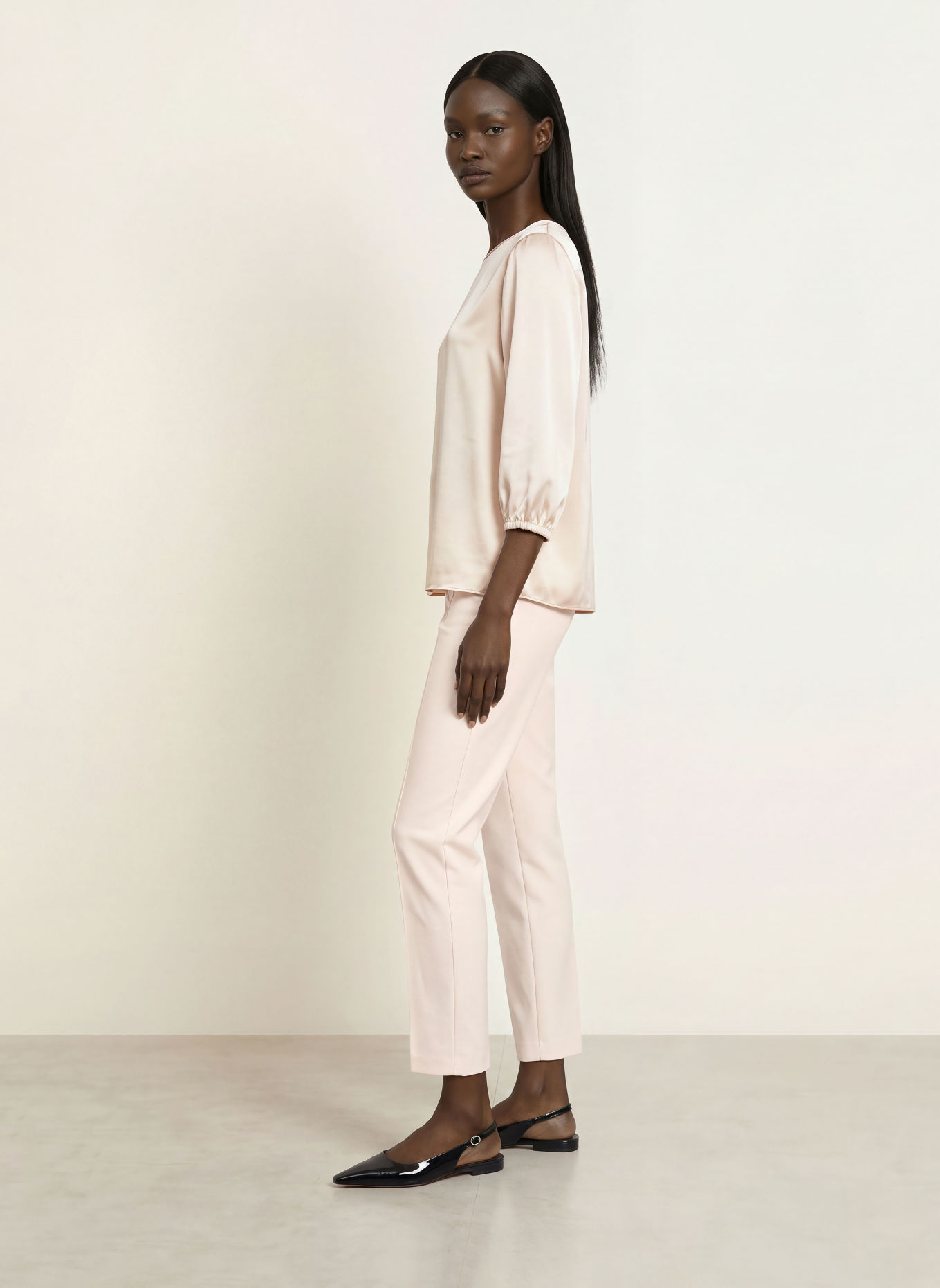 MARC CAIN Blusenshirt aus Seide mit 3/4-Arm: 153 Magnolia