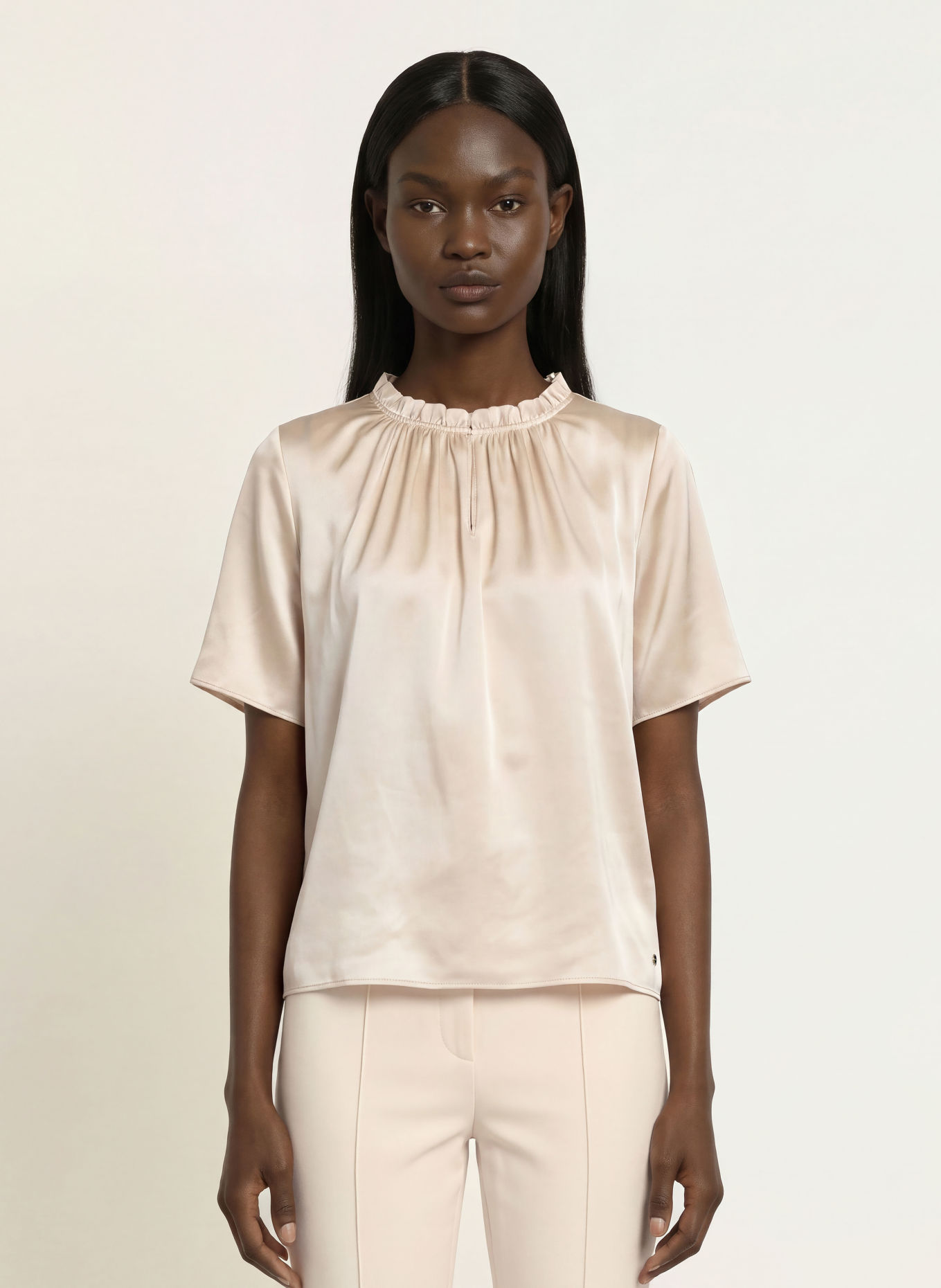 MARC CAIN Blusenshirt aus Seide: 153 Magnolia