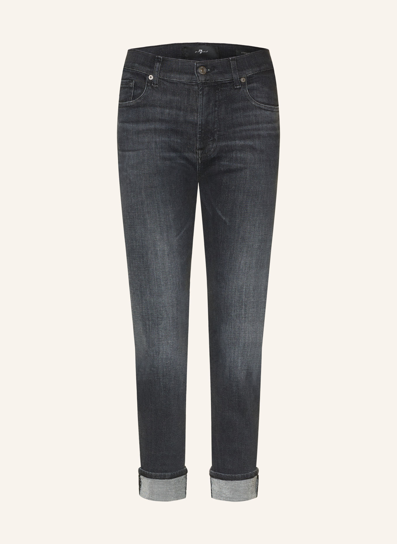 7 for all mankind Skinny jeans RELAXED SKINNY: 45O BLACKOUT