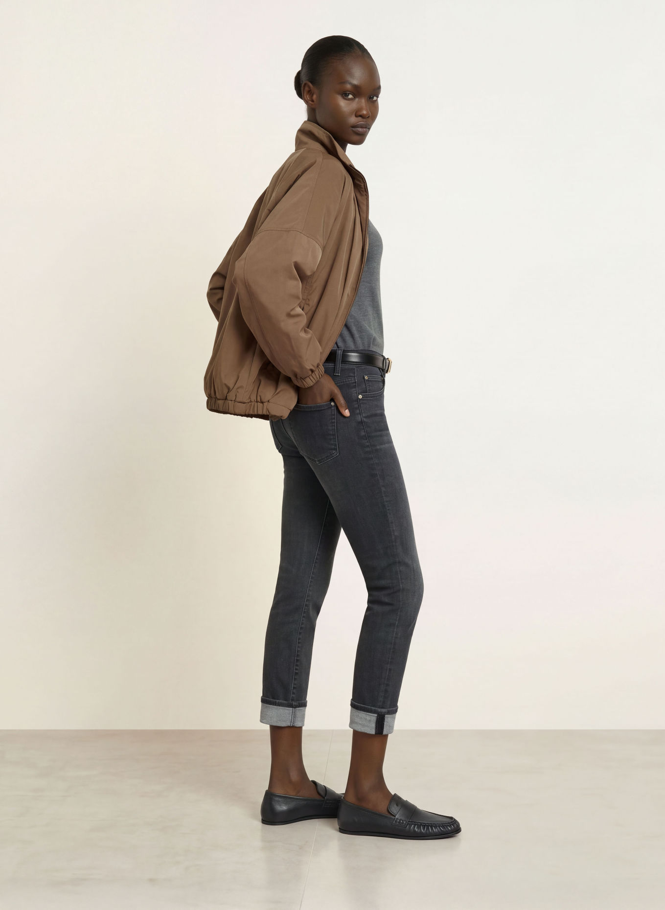 7 for all mankind Skinny jeans RELAXED SKINNY: 45O BLACKOUT