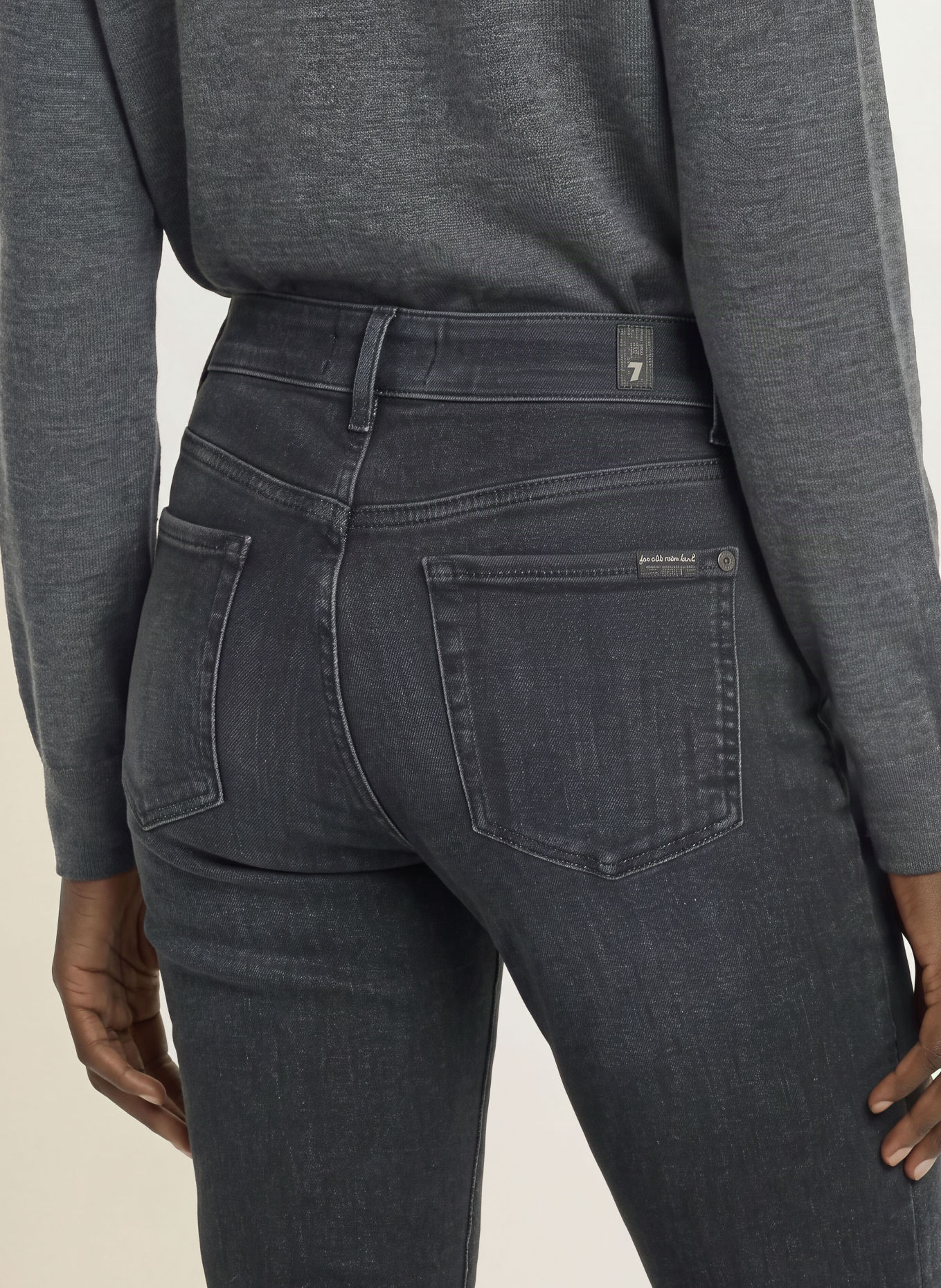 7 for all mankind Skinny jeans RELAXED SKINNY: 45O BLACKOUT