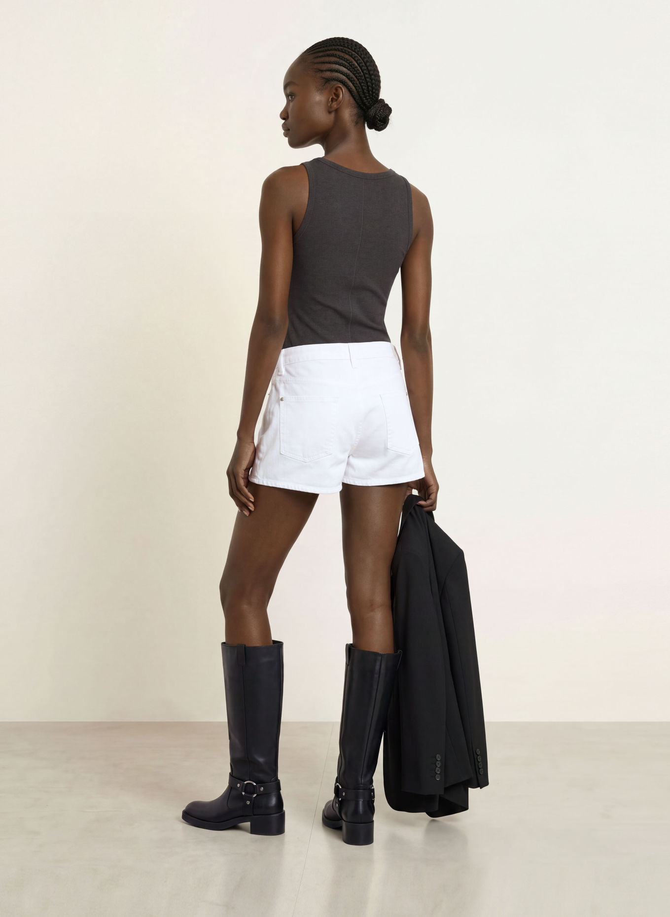 7 for all mankind EASY Jean shorts: 45C SNOW