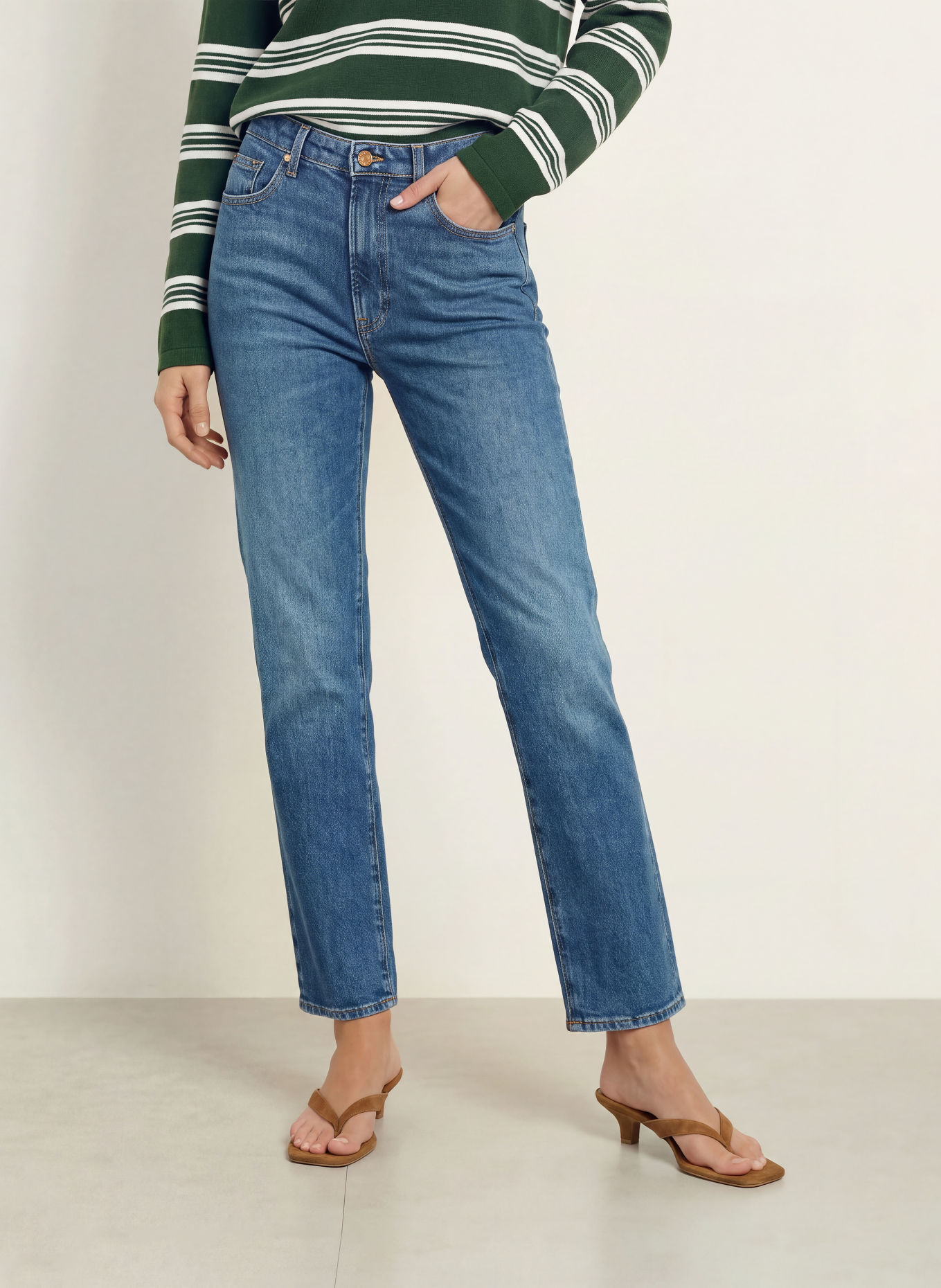 7 for all mankind Straight jeans HIGH RISE STRAIGHT: 43Y SOLARSTORM