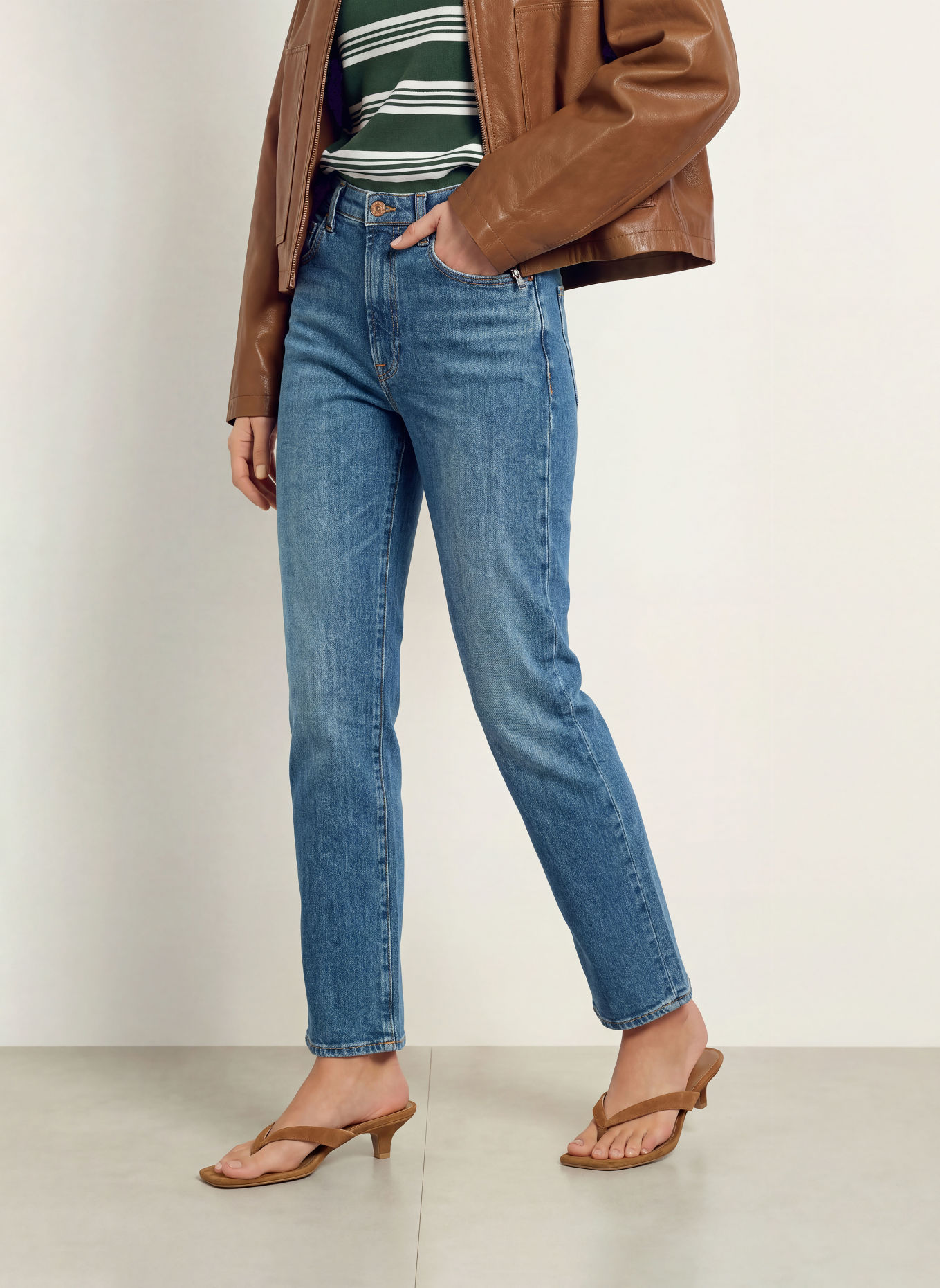 7 for all mankind Straight jeans HIGH RISE STRAIGHT: 43Y SOLARSTORM