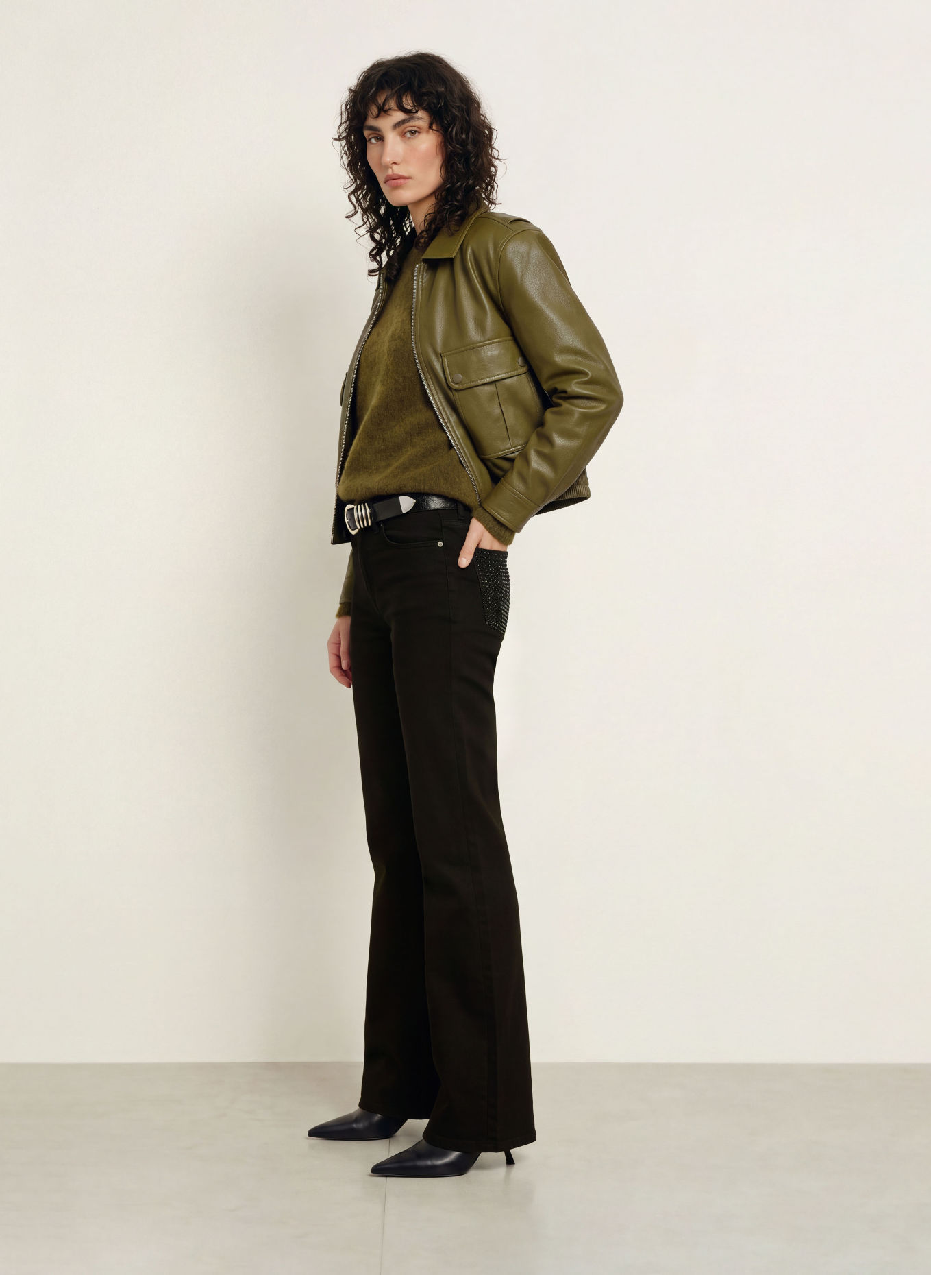 7 for all mankind Wide Leg Jeans LOTTA TAILORLESS mit Schmucksteinen: 45M SHINESTONE